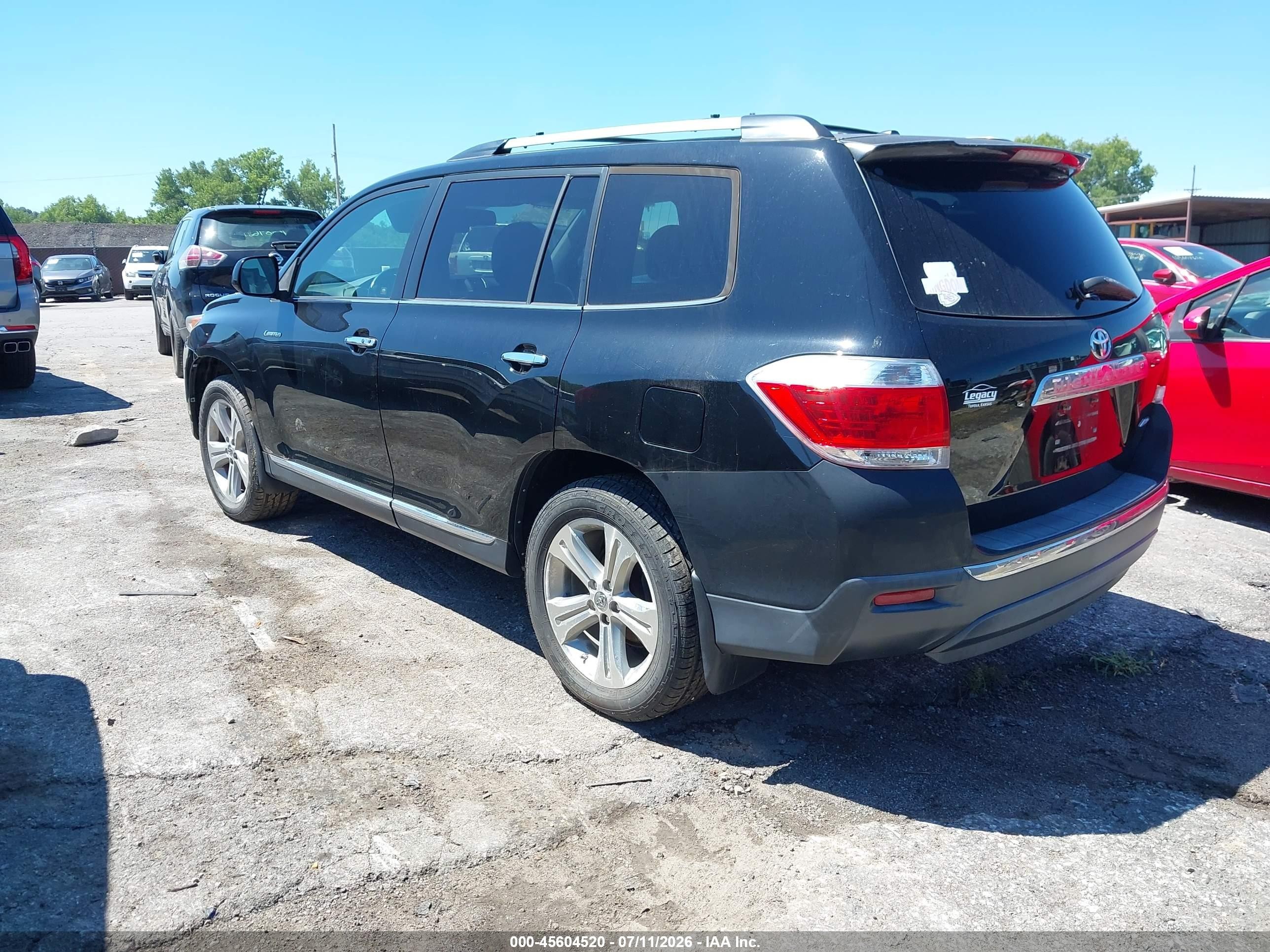 2011 Toyota Highlander Limited V6 Black vin: 5TDDK3EH2BS079604