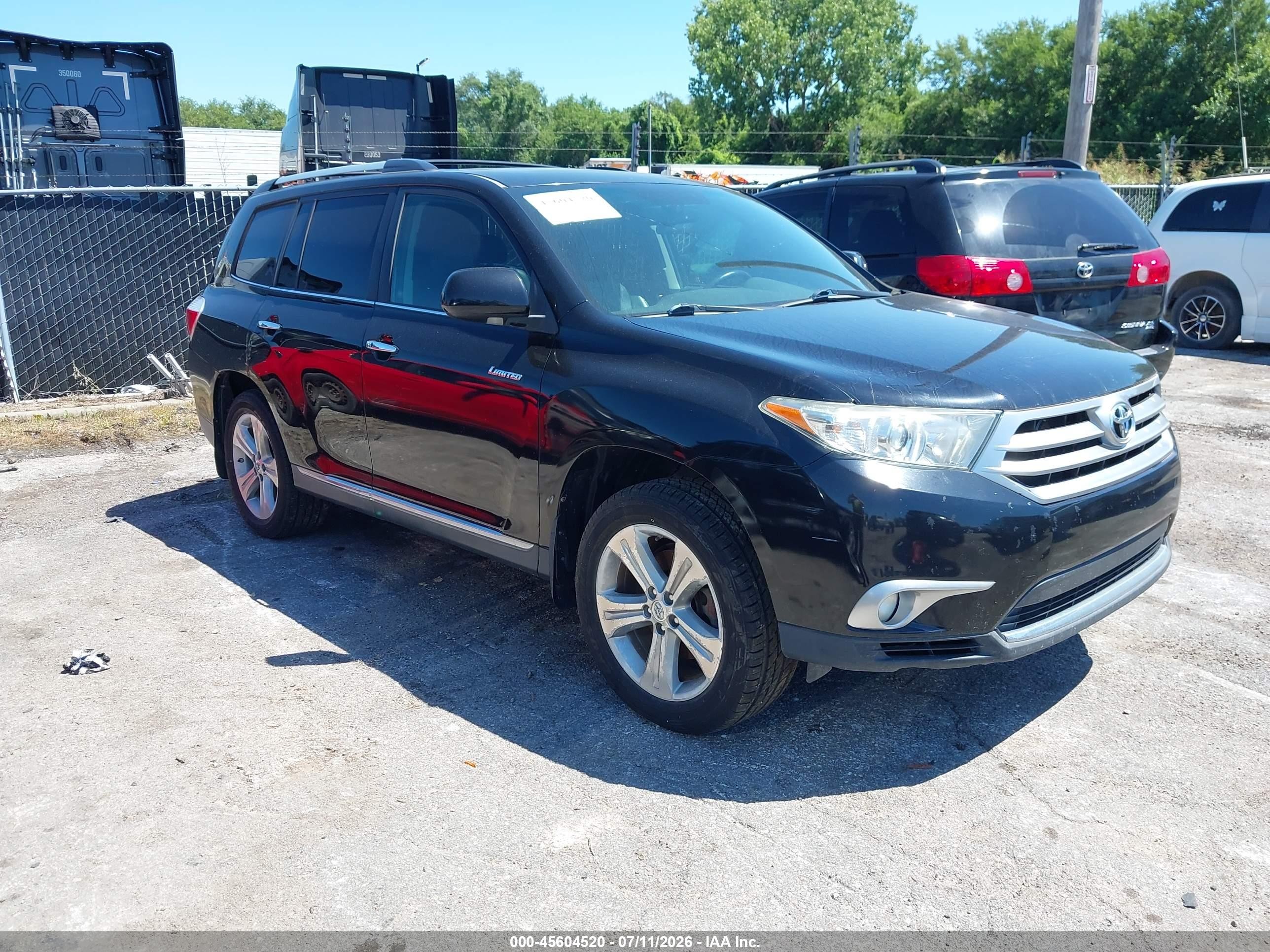 2011 Toyota Highlander Limited V6 Black vin: 5TDDK3EH2BS079604