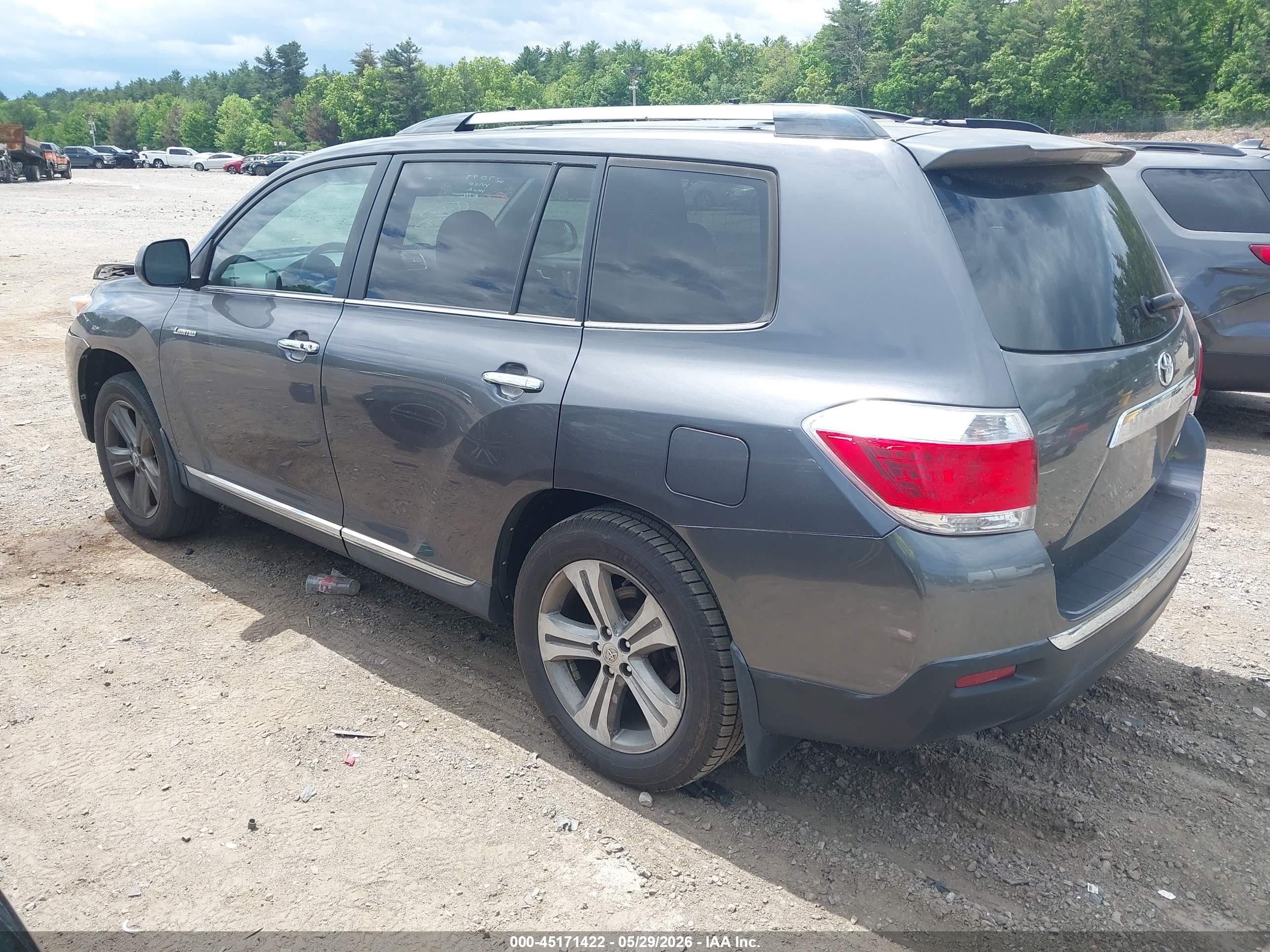 2012 Toyota Highlander Limited V6 Gray vin: 5TDDK3EH2CS093651