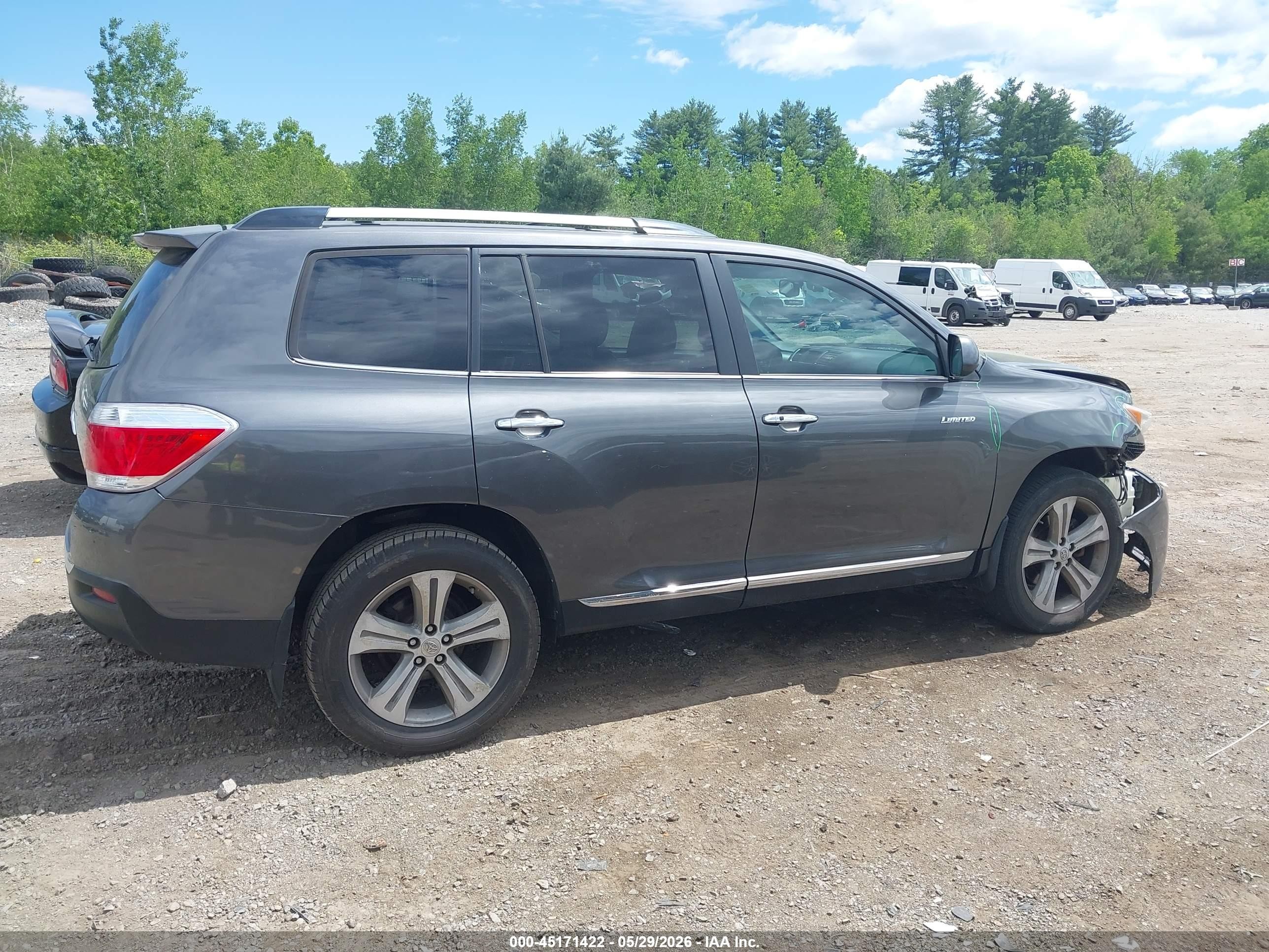 2012 Toyota Highlander Limited V6 Gray vin: 5TDDK3EH2CS093651