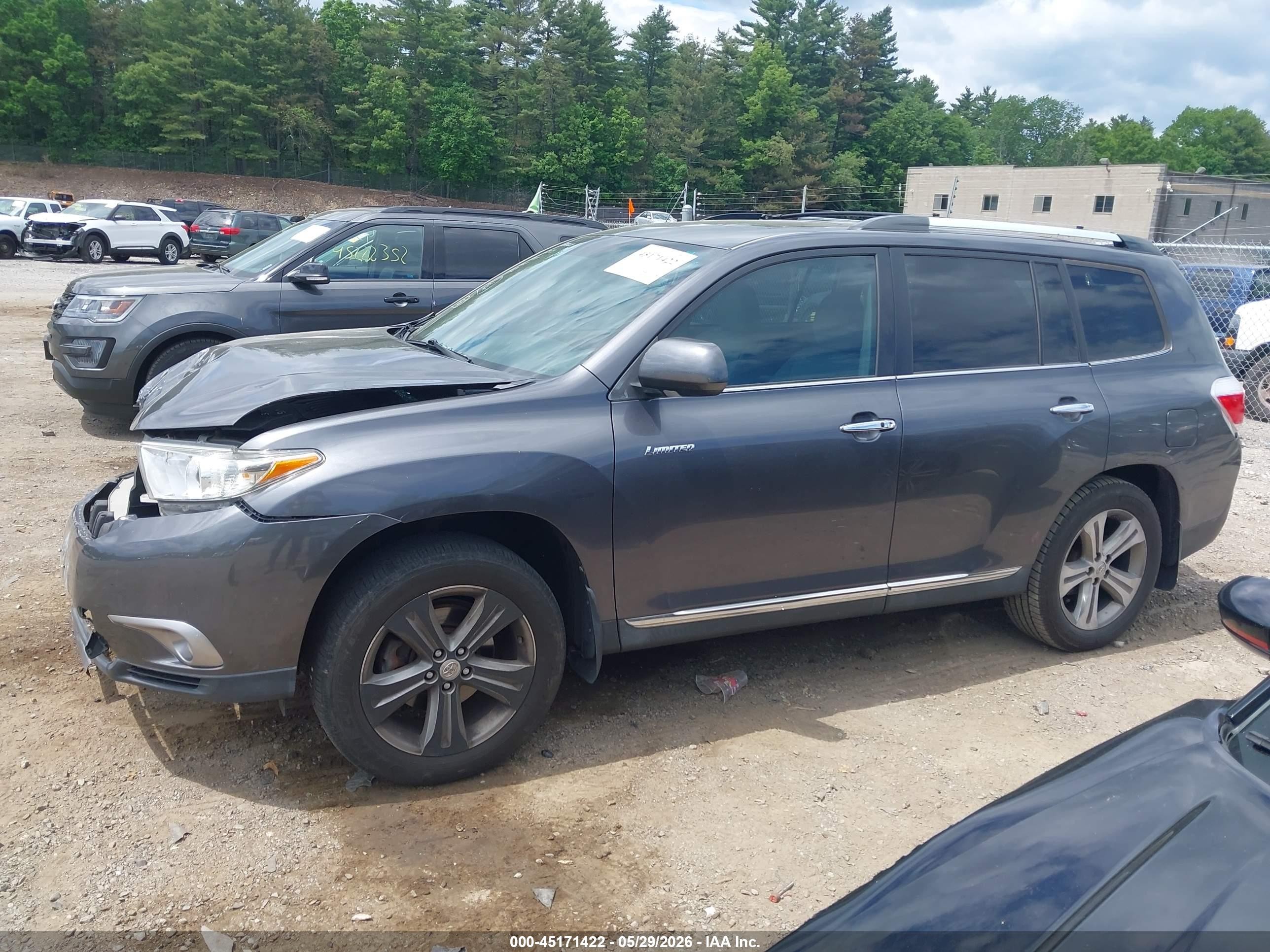 2012 Toyota Highlander Limited V6 Gray vin: 5TDDK3EH2CS093651