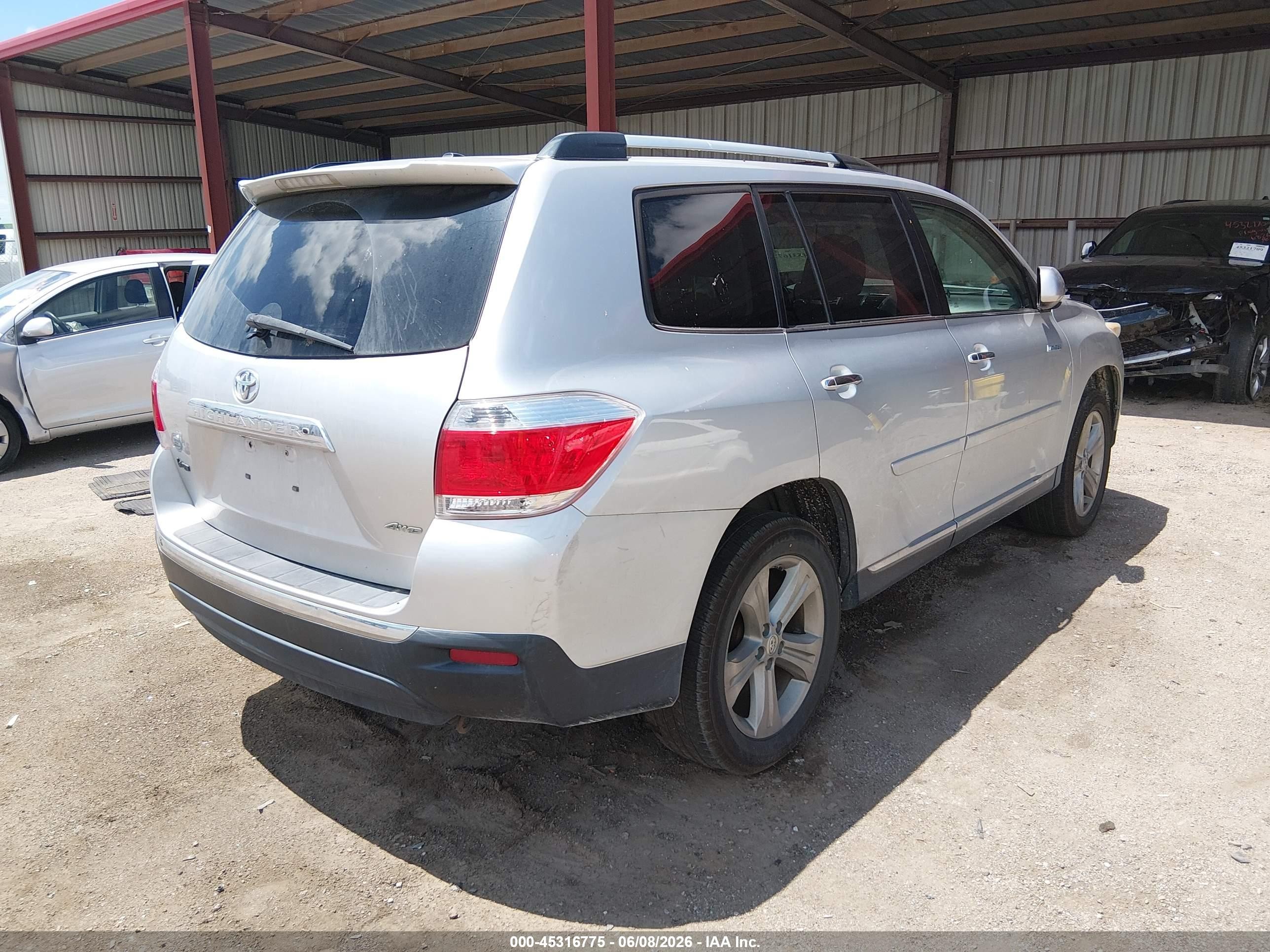 2012 Toyota Highlander Limited V6 Silver vin: 5TDDK3EH2CS096694