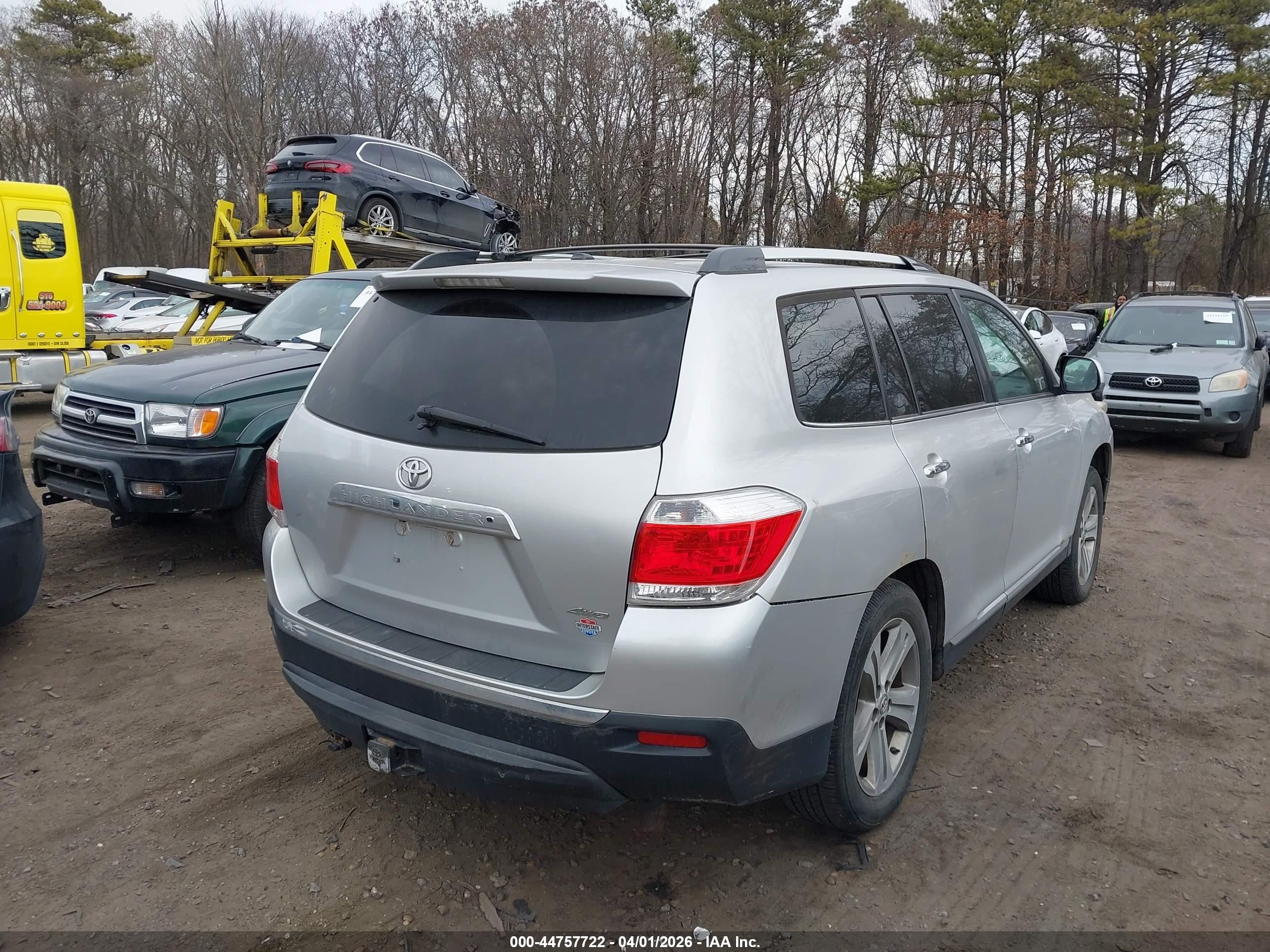2012 Toyota Highlander Limited V6 Серебряный vin: 5TDDK3EH2CS113185