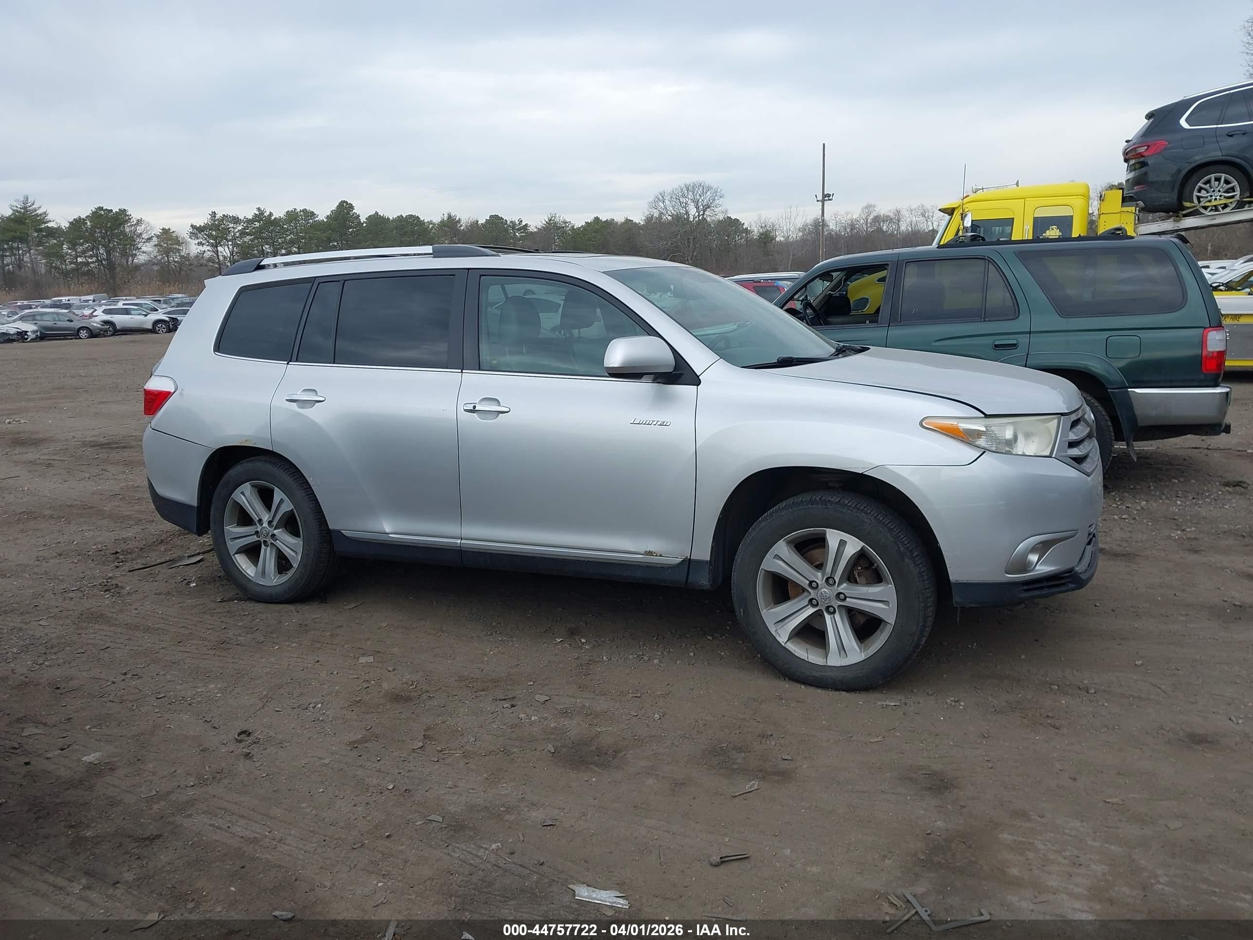 2012 Toyota Highlander Limited V6 Серебряный vin: 5TDDK3EH2CS113185