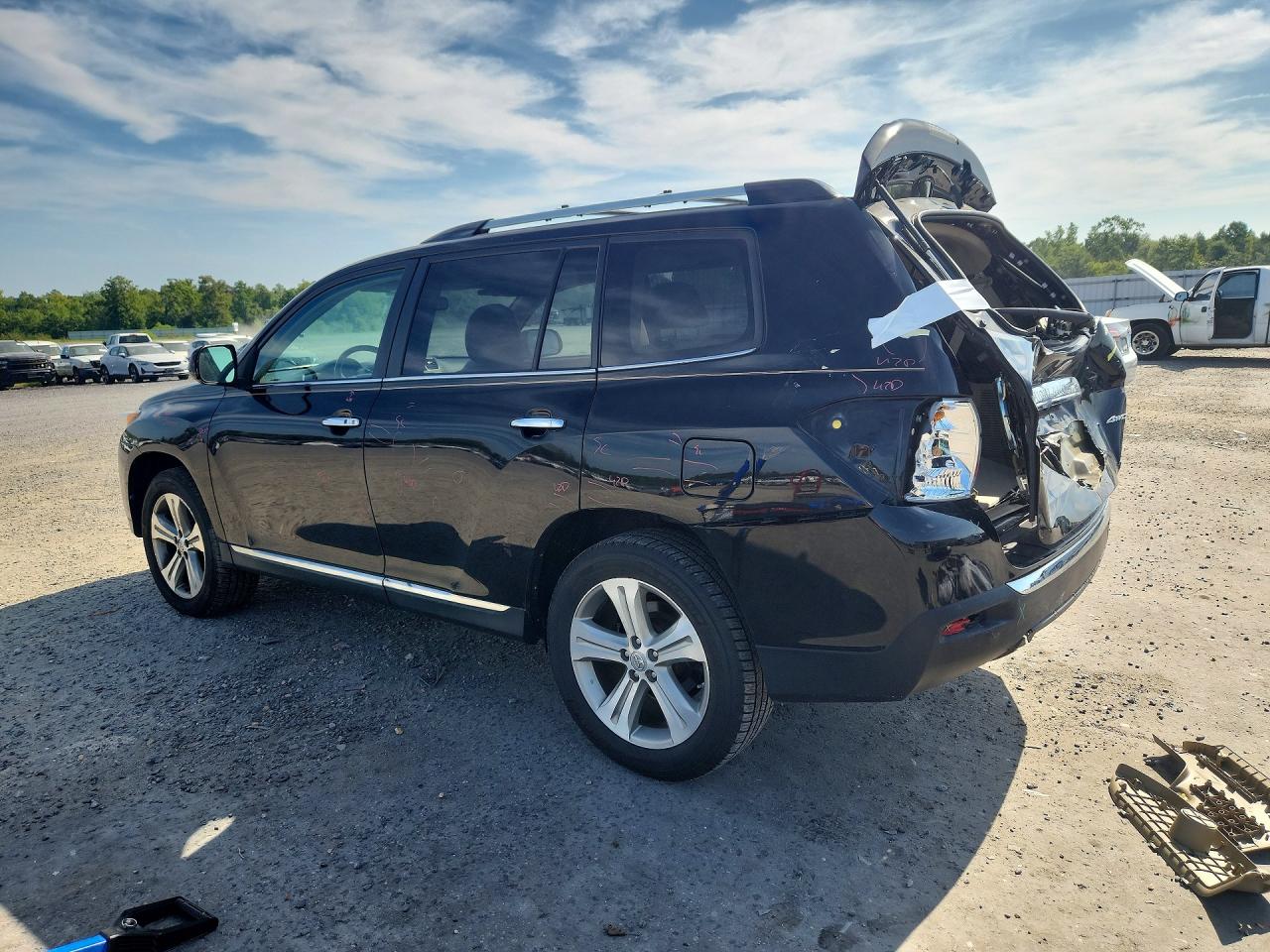 2012 Toyota Highlander Limited Black vin: 5TDDK3EH2CS126616