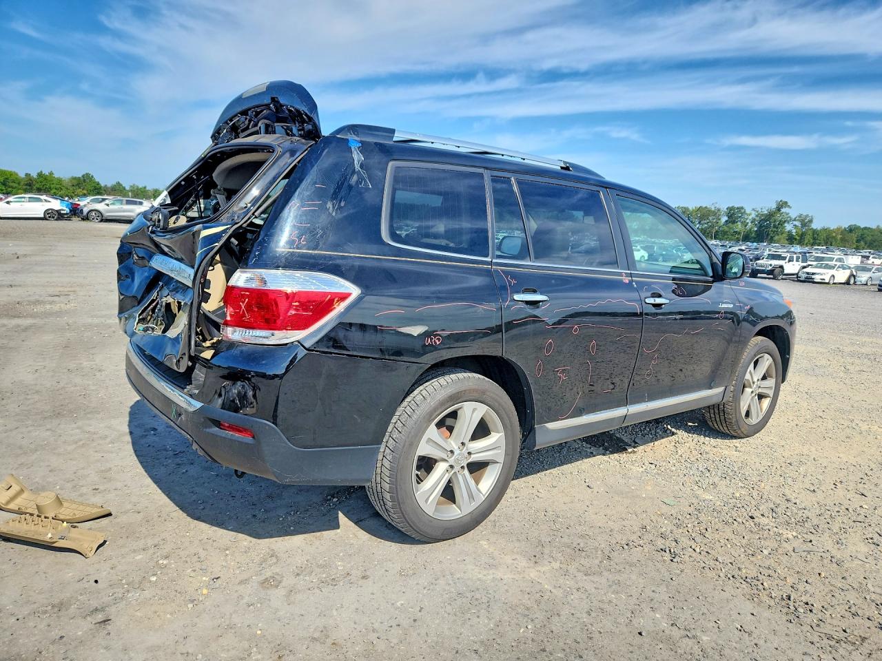2012 Toyota Highlander Limited Black vin: 5TDDK3EH2CS126616