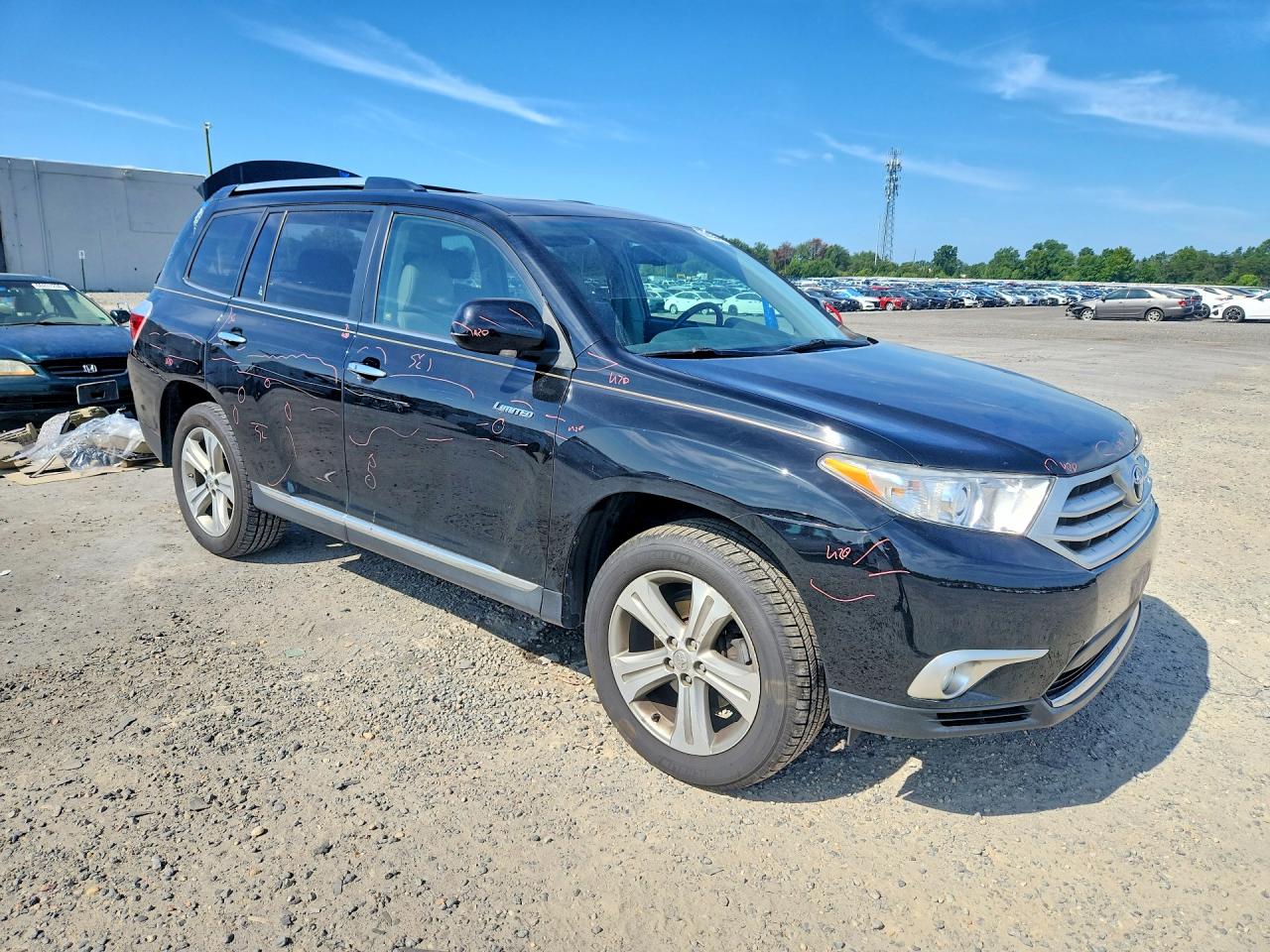 2012 Toyota Highlander Limited Black vin: 5TDDK3EH2CS126616