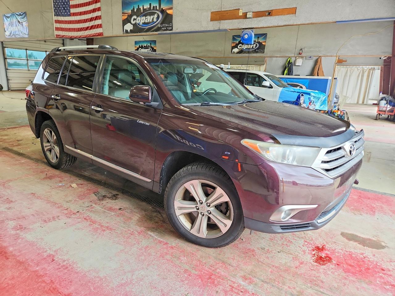 2012 Toyota Highlander Limited Burgundy vin: 5TDDK3EH2CS158904