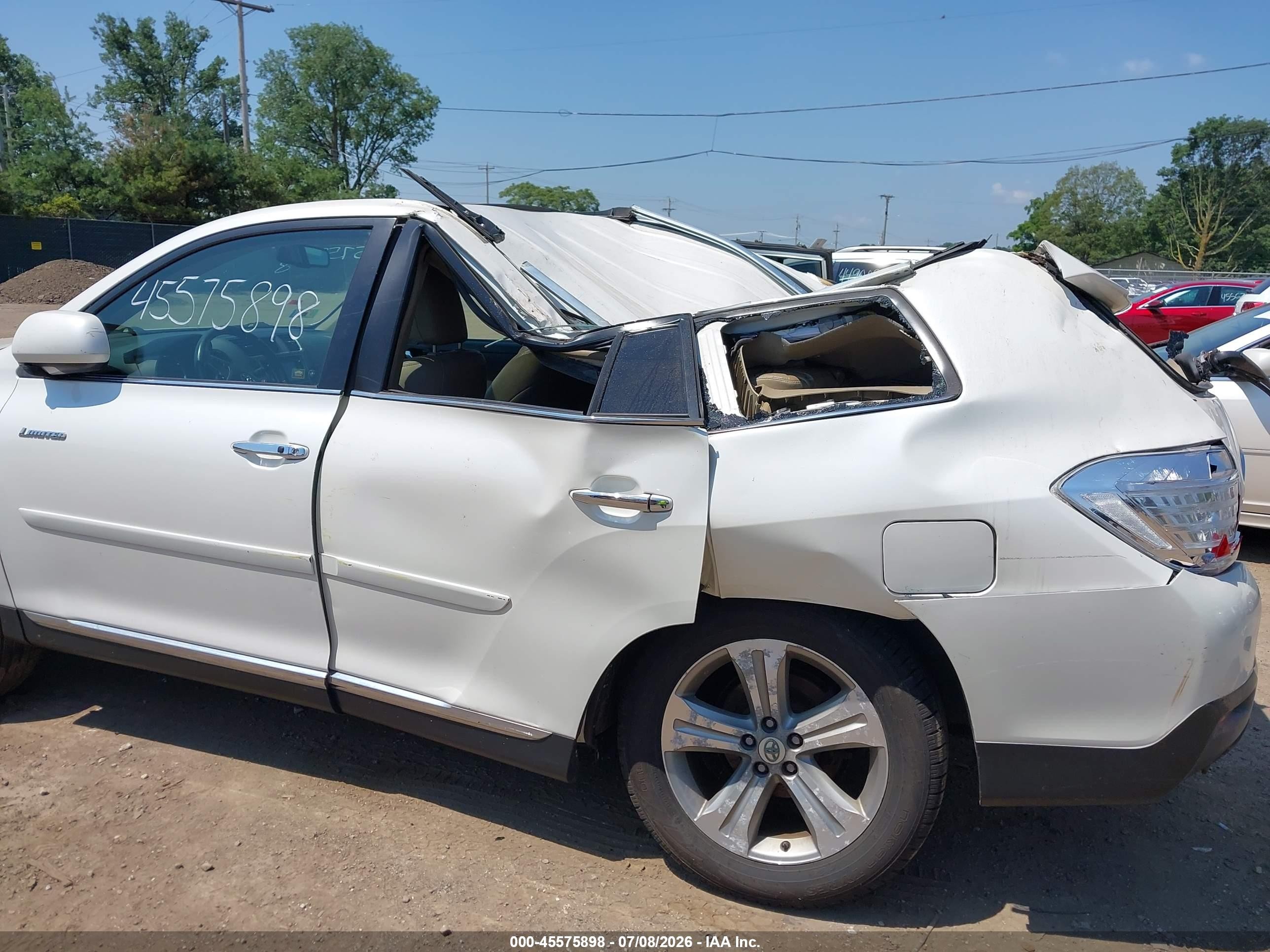 2013 Toyota Highlander Limited V6 White vin: 5TDDK3EH2DS179611