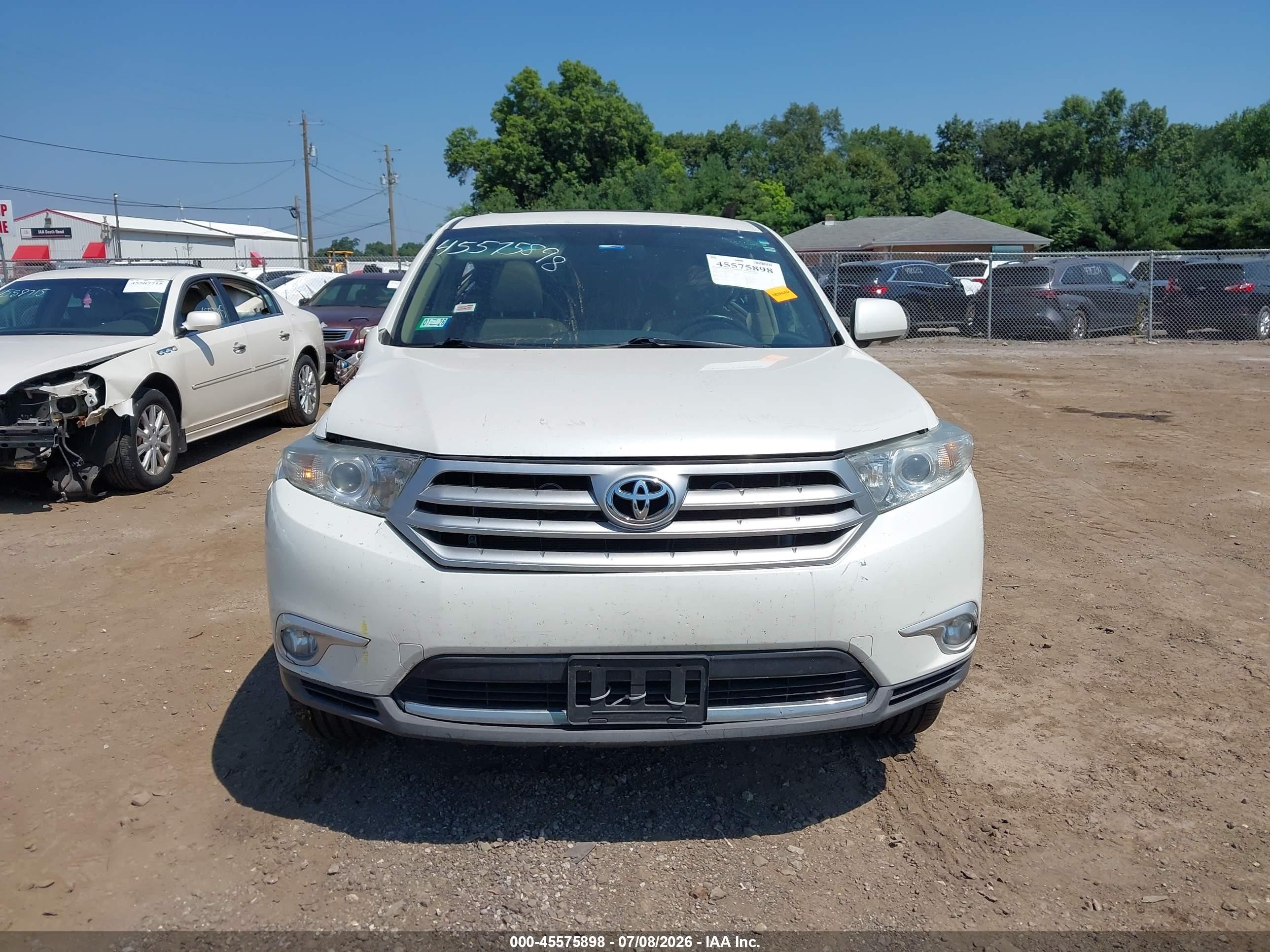 2013 Toyota Highlander Limited V6 White vin: 5TDDK3EH2DS179611