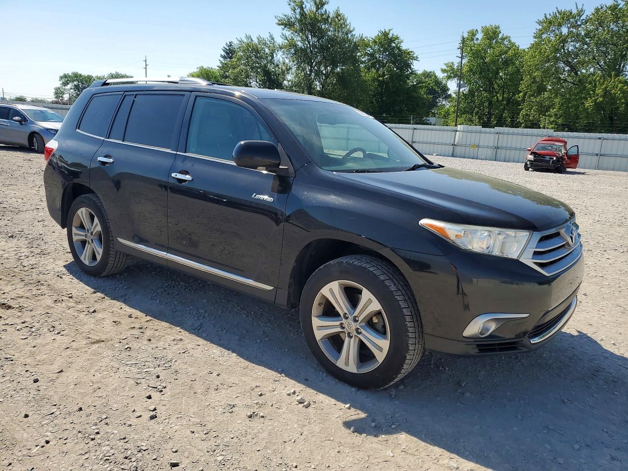 2013 Toyota Highlander Limited Black vin: 5TDDK3EH2DS189460