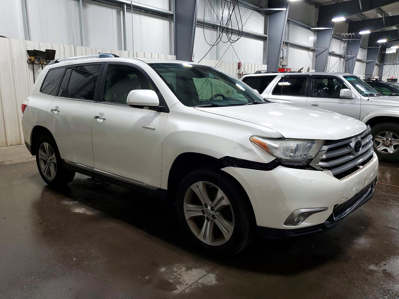 2013 Toyota Highlander Limited White vin: 5TDDK3EH2DS215135