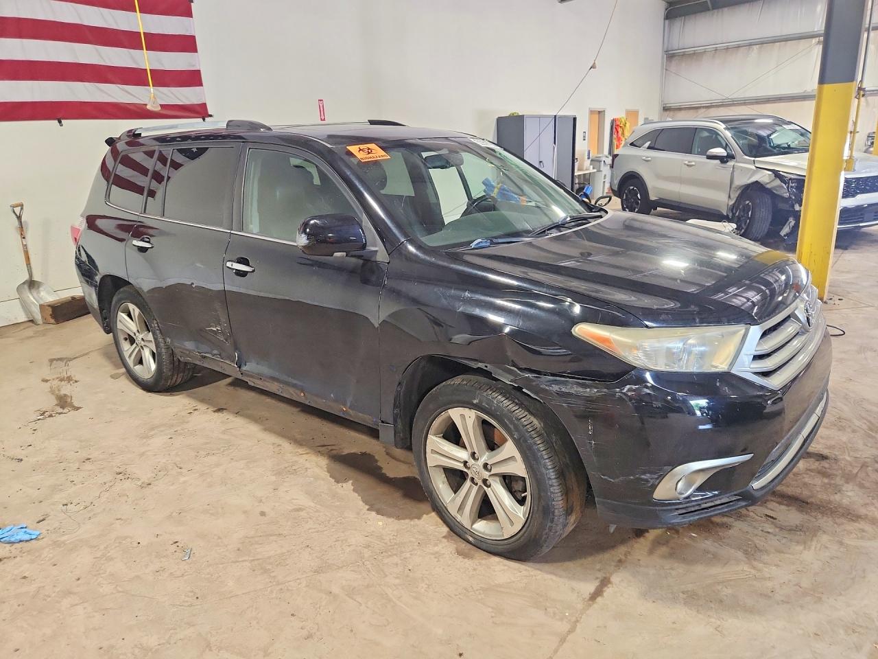 2013 Toyota Highlander Limited Black vin: 5TDDK3EH2DS217726
