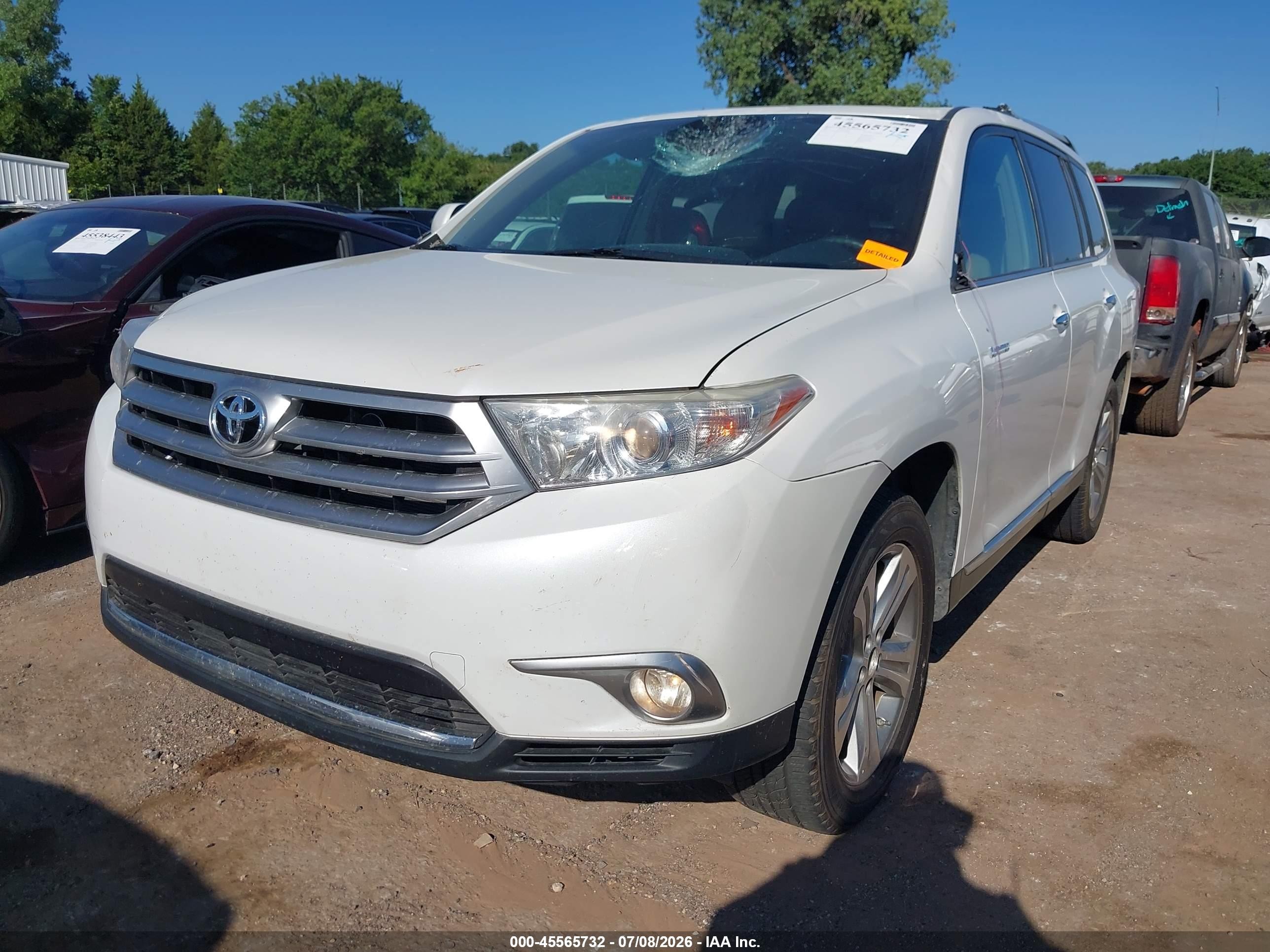 2013 Toyota Highlander Limited V6 Белый vin: 5TDDK3EH2DS226006