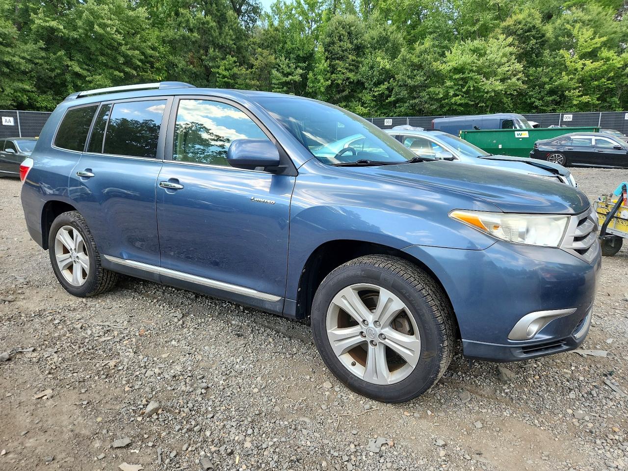 2013 Toyota Highlander Limited Blue vin: 5TDDK3EH2DS229181