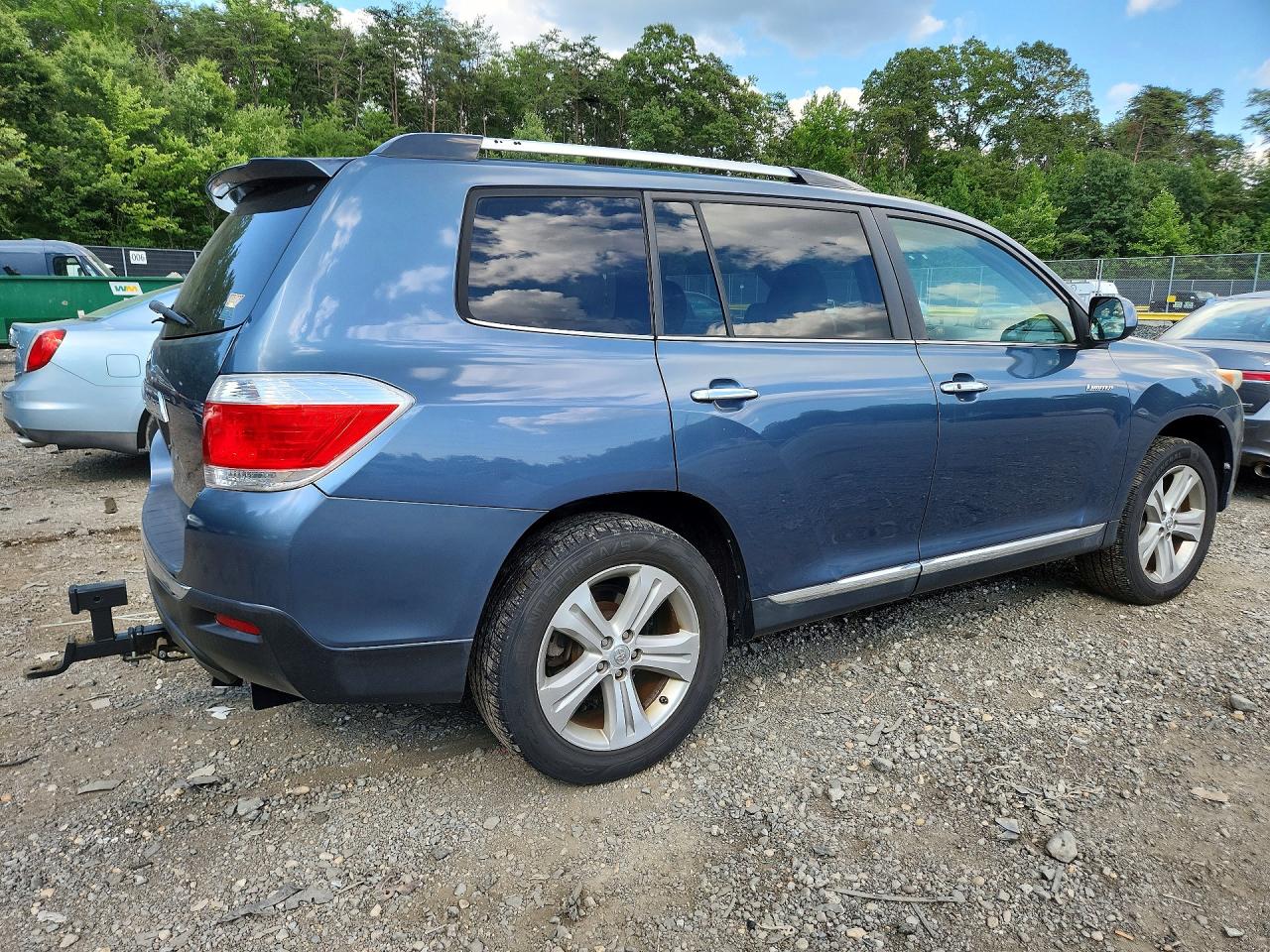 2013 Toyota Highlander Limited Blue vin: 5TDDK3EH2DS229181