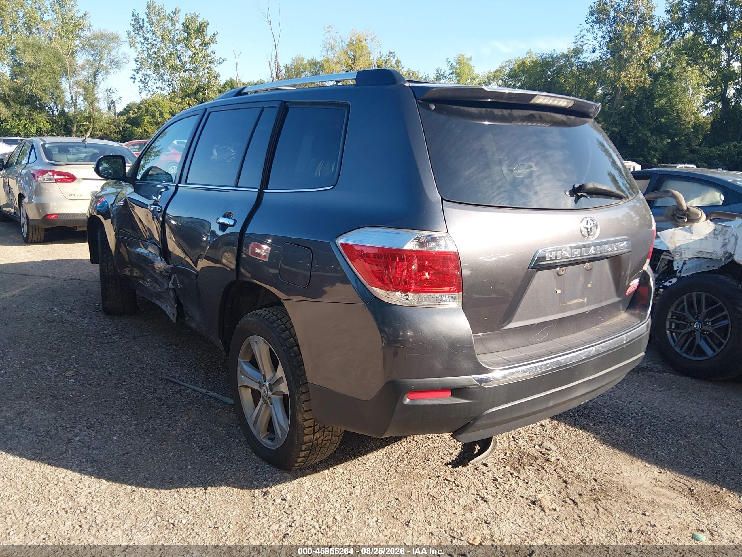 2013 Toyota Highlander Limited V6 Gray vin: 5TDDK3EH2DS233120