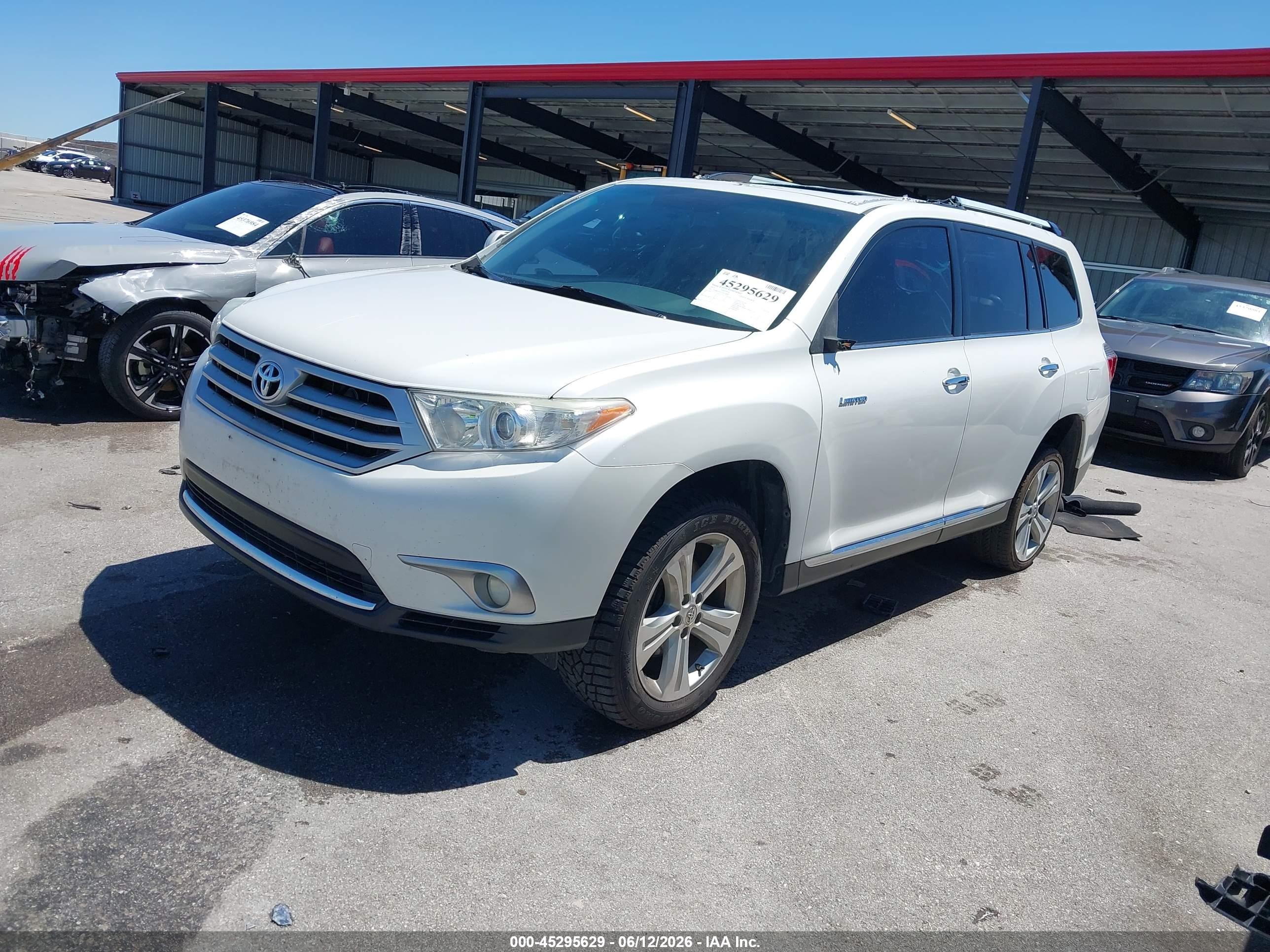 2013 Toyota Highlander Limited V6 White vin: 5TDDK3EH2DS234848