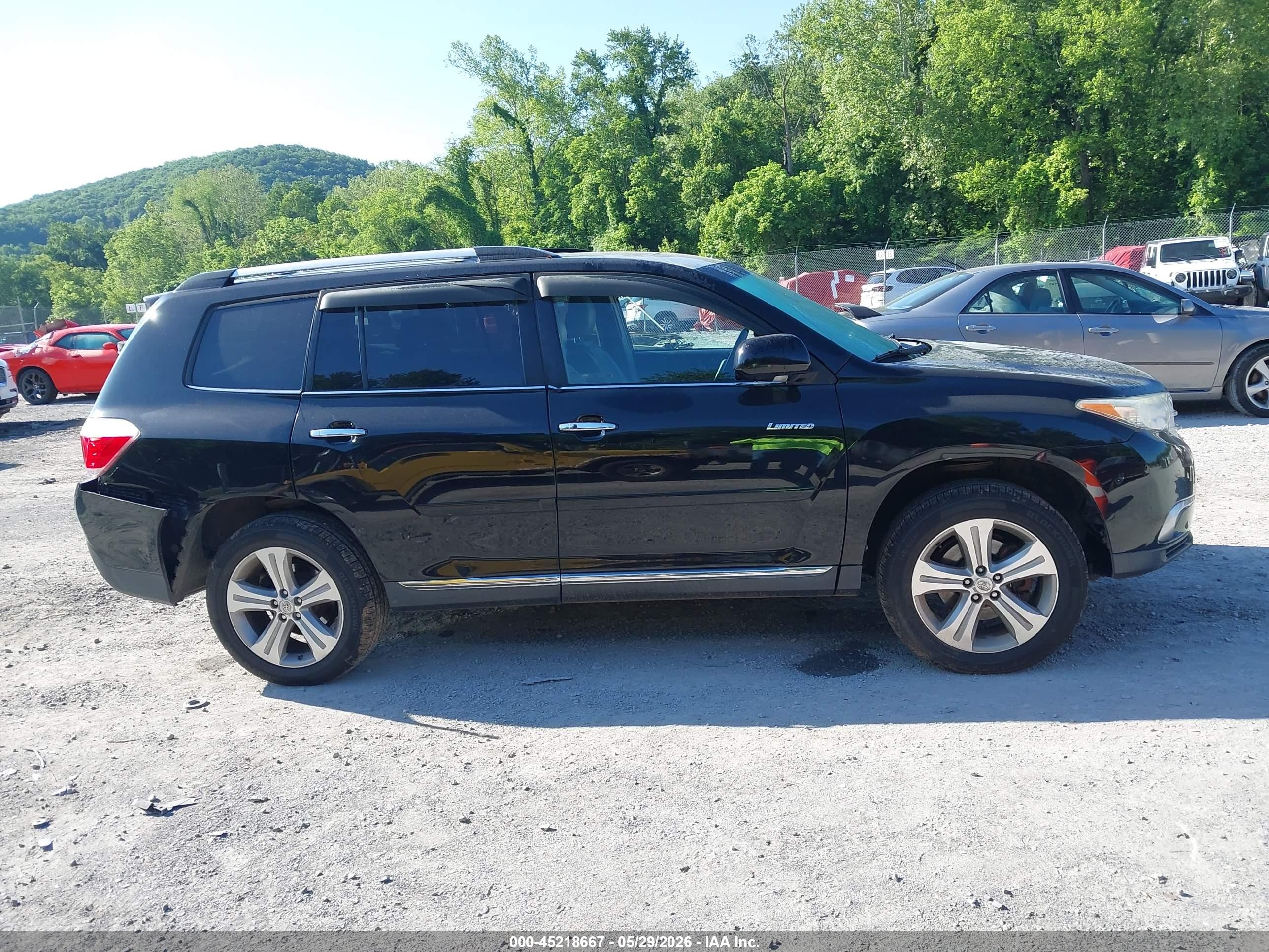 2013 Toyota Highlander Limited V6 Black vin: 5TDDK3EH2DS253562