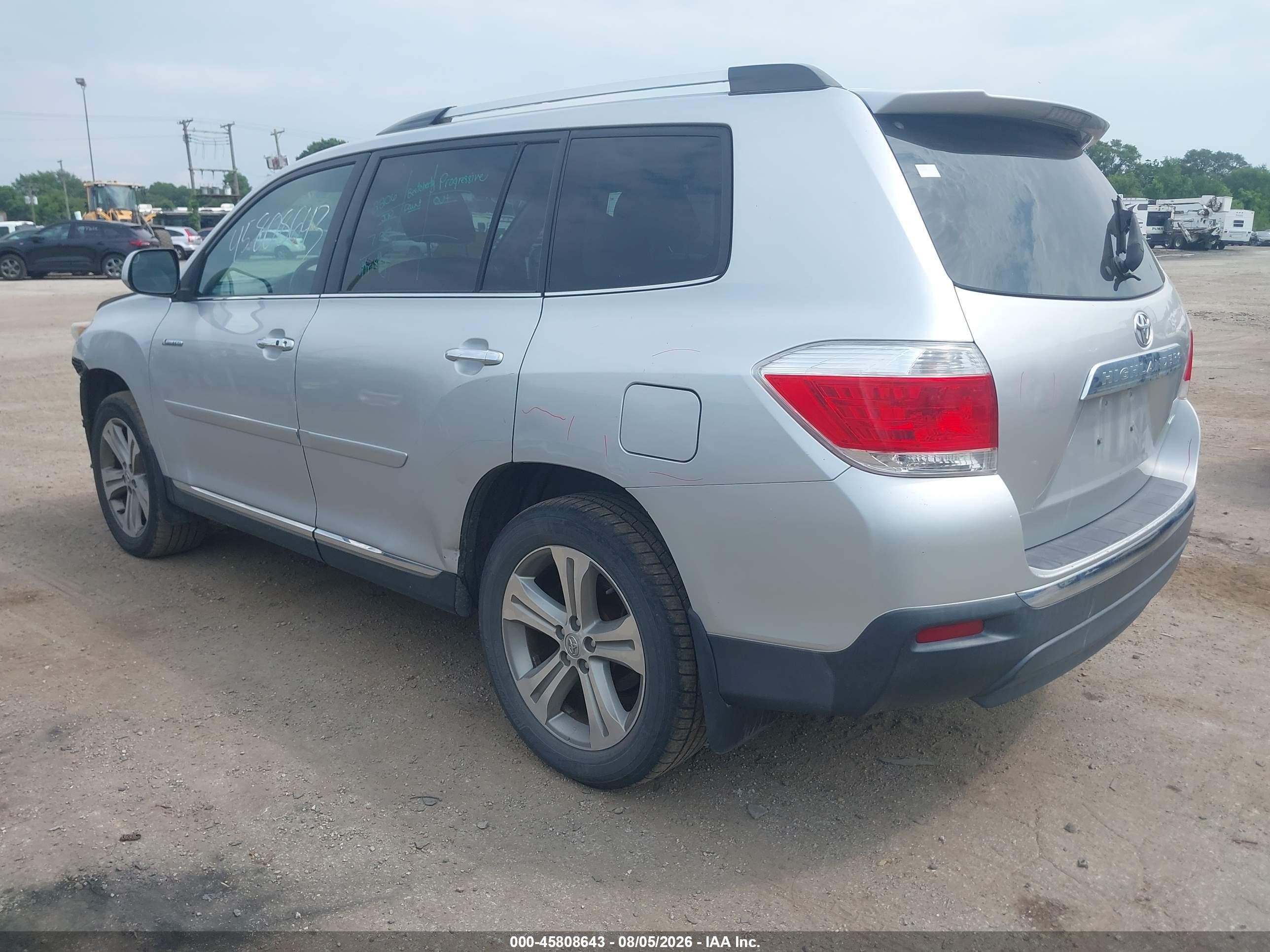 2012 Toyota Highlander Limited V6 Silver vin: 5TDDK3EH3CS095067