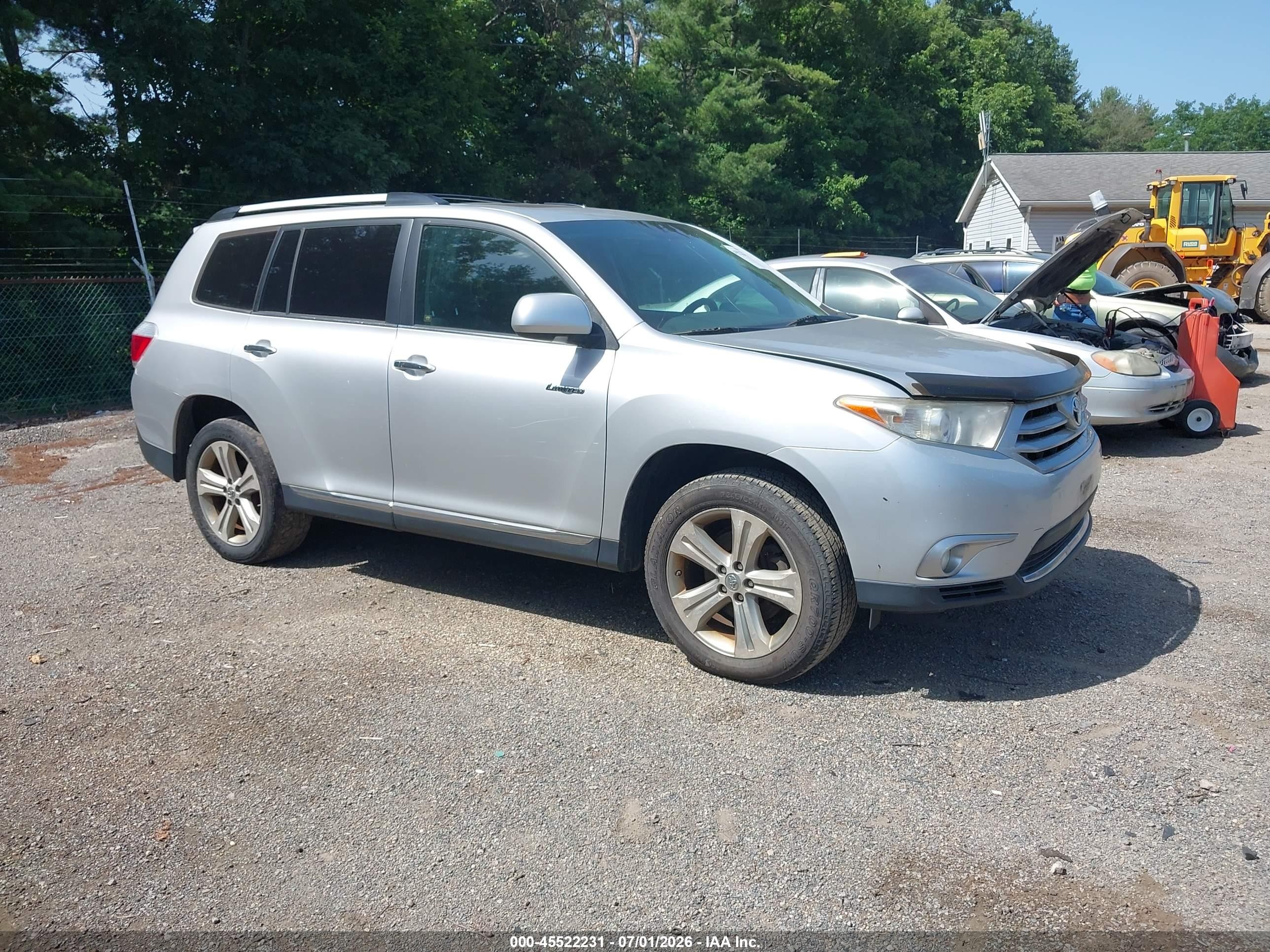 2012 Toyota Highlander Limited V6 Silver vin: 5TDDK3EH3CS102518