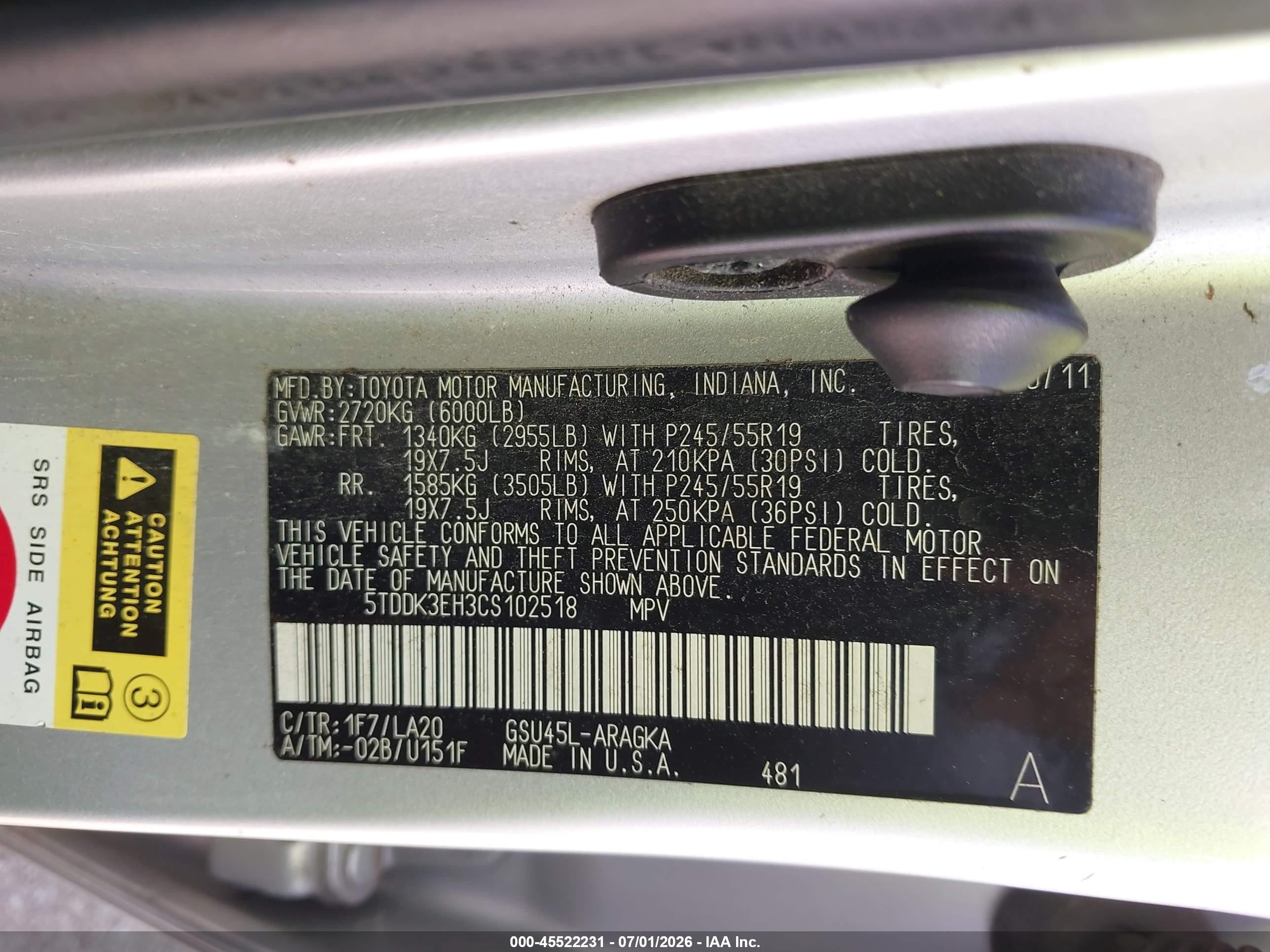 2012 Toyota Highlander Limited V6 Silver vin: 5TDDK3EH3CS102518
