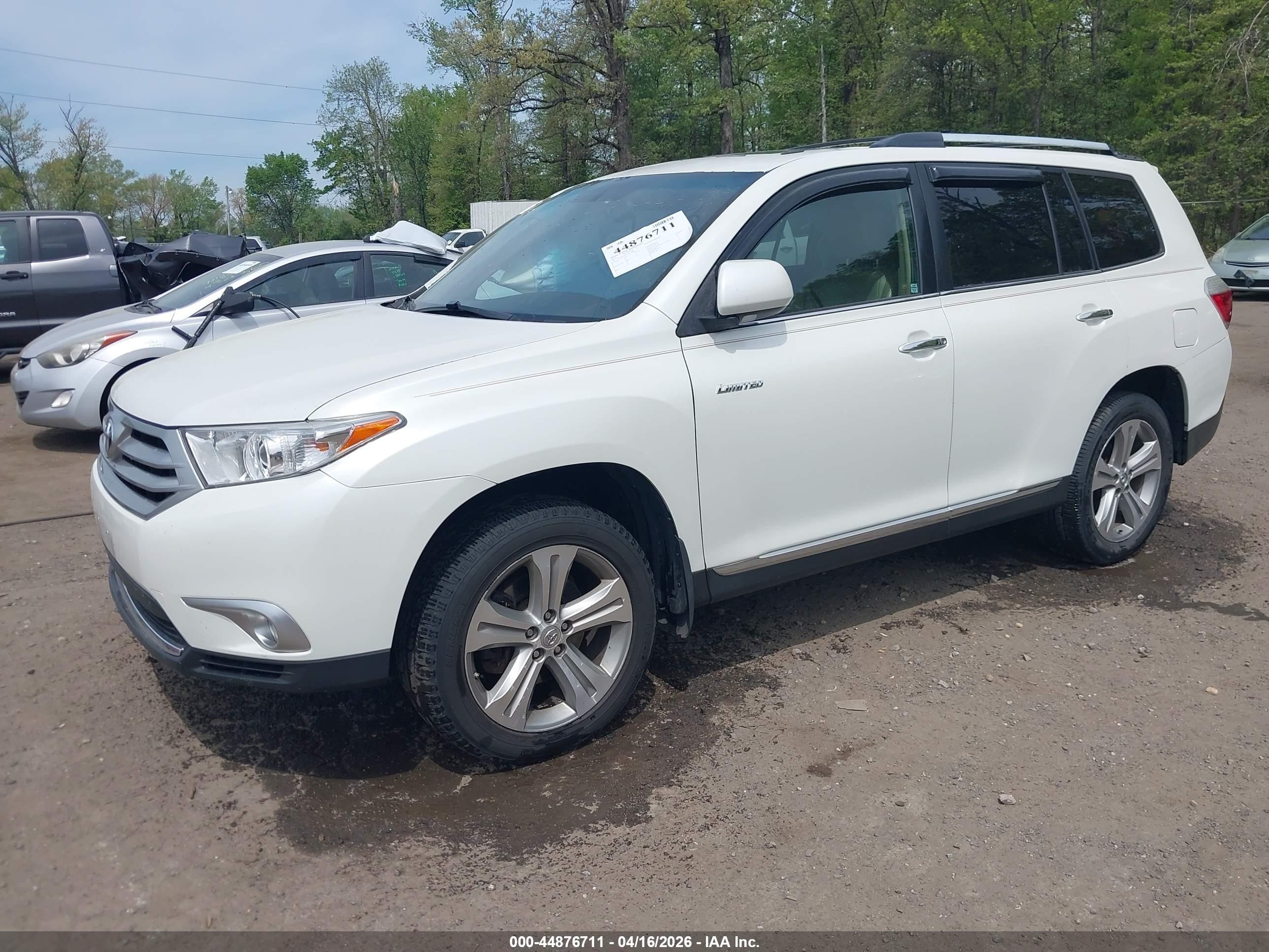 2012 Toyota Highlander Limited V6 White vin: 5TDDK3EH3CS127404