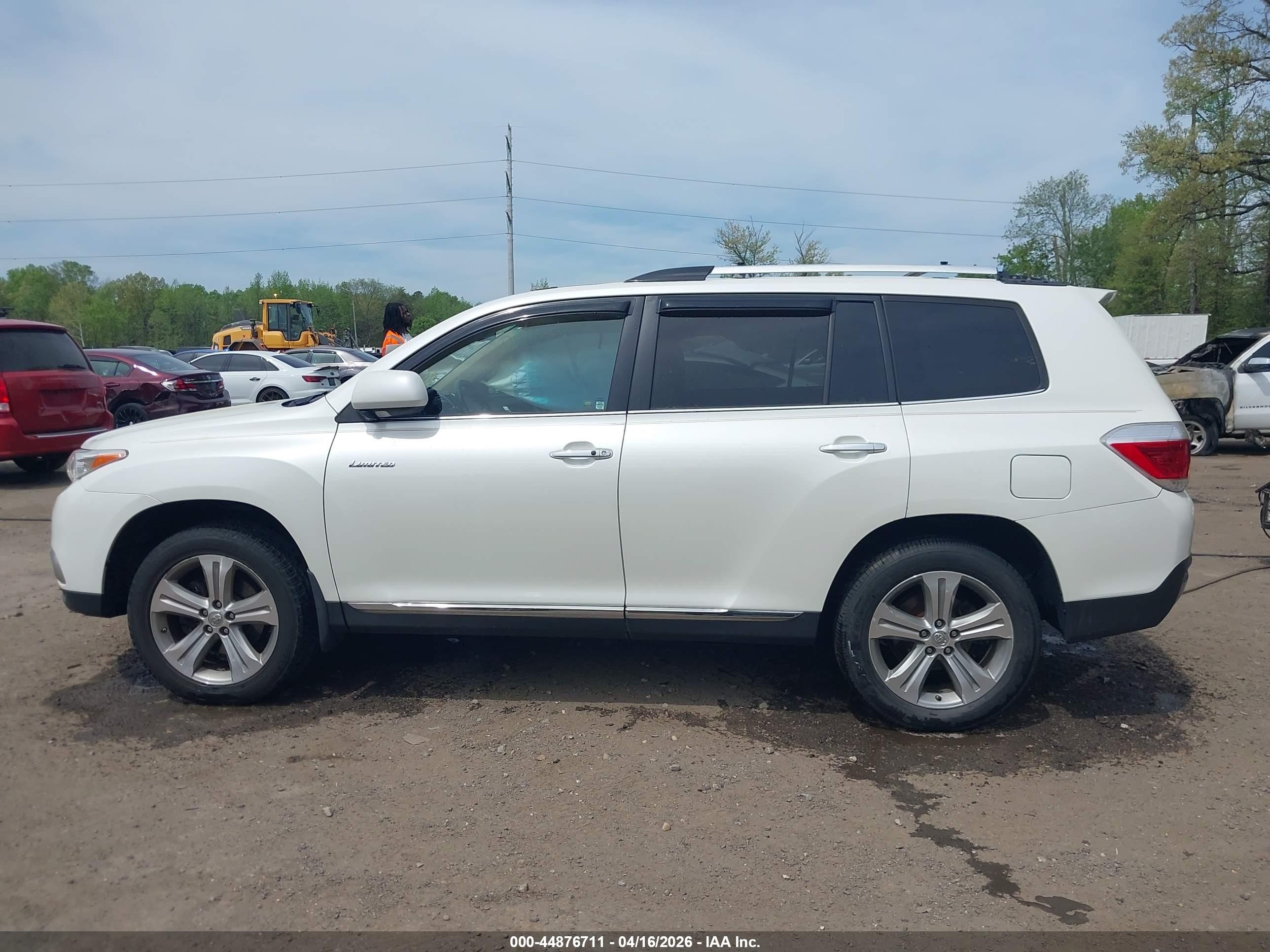 2012 Toyota Highlander Limited V6 White vin: 5TDDK3EH3CS127404