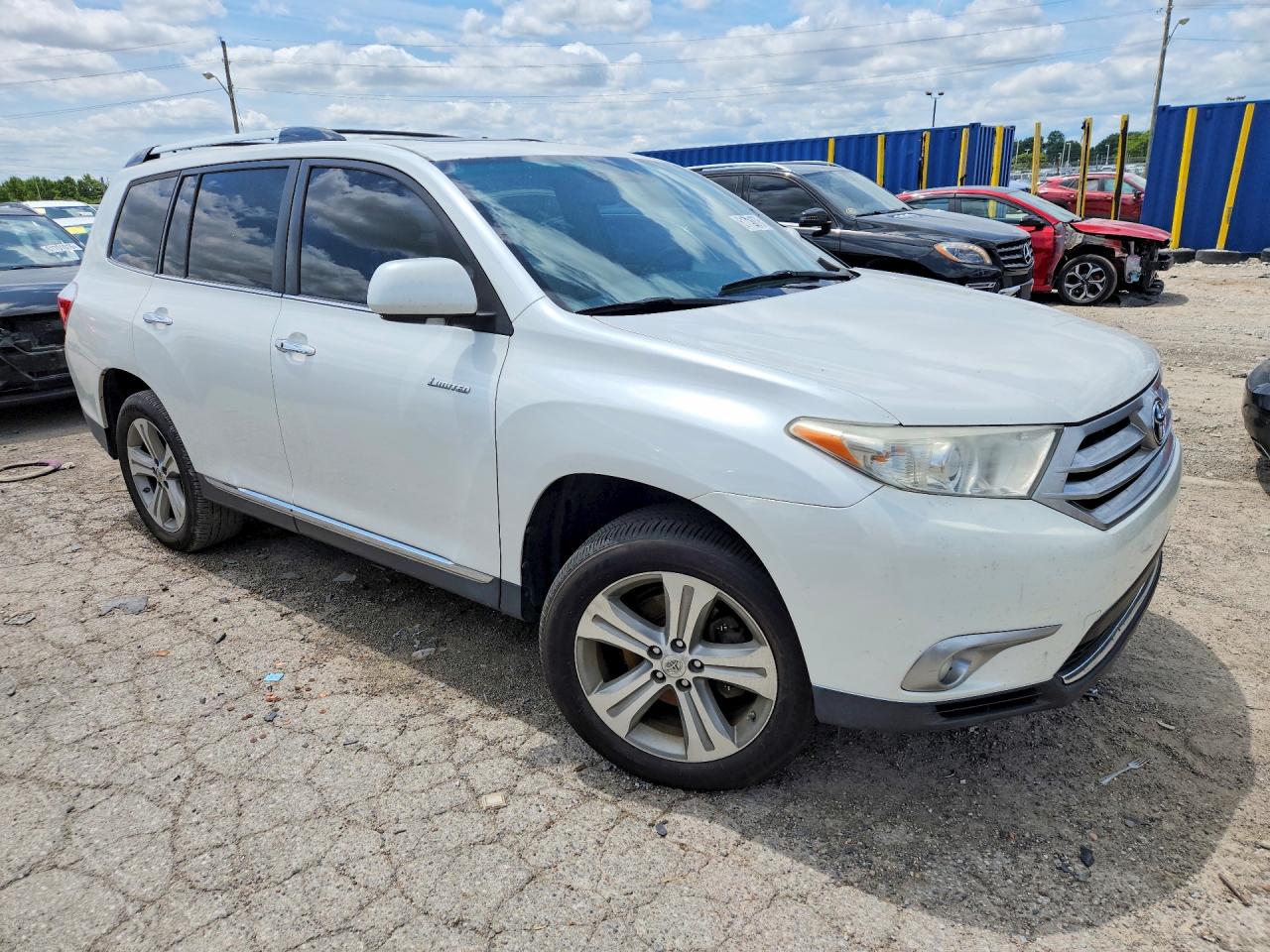2012 Toyota Highlander Limited White vin: 5TDDK3EH3CS153405