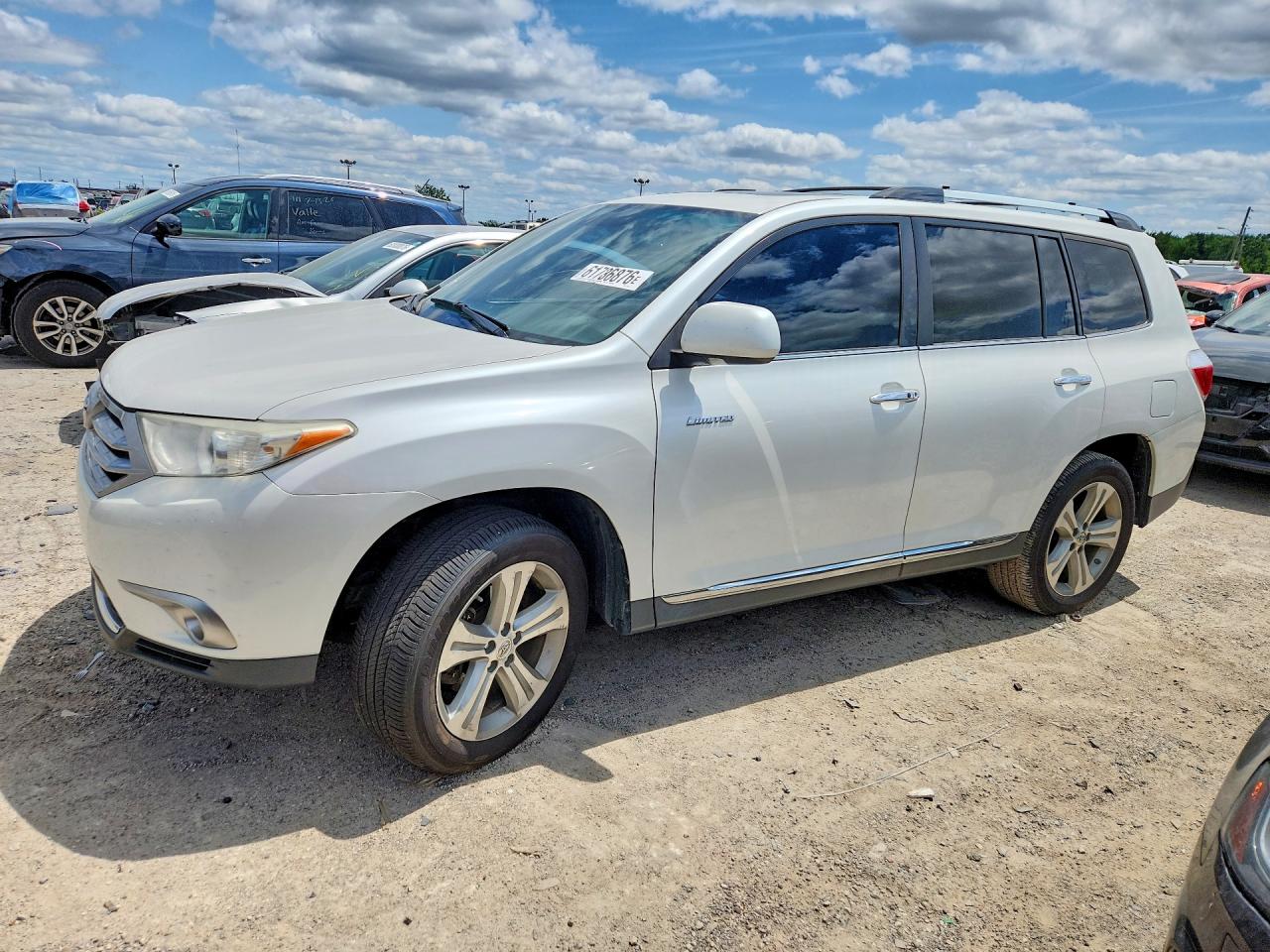 2012 Toyota Highlander Limited White vin: 5TDDK3EH3CS153405