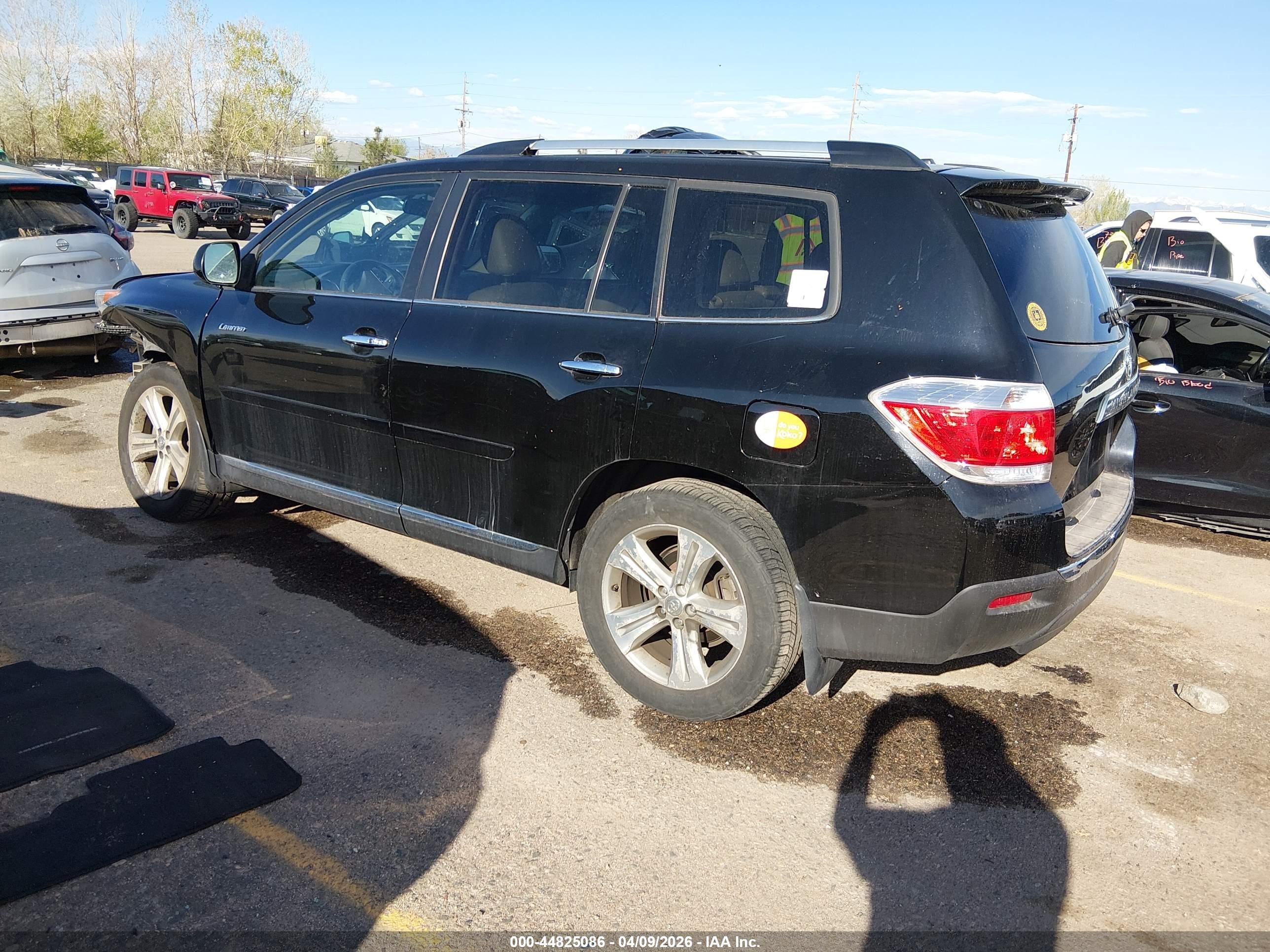2013 Toyota Highlander Limited V6 Black vin: 5TDDK3EH3DS178189