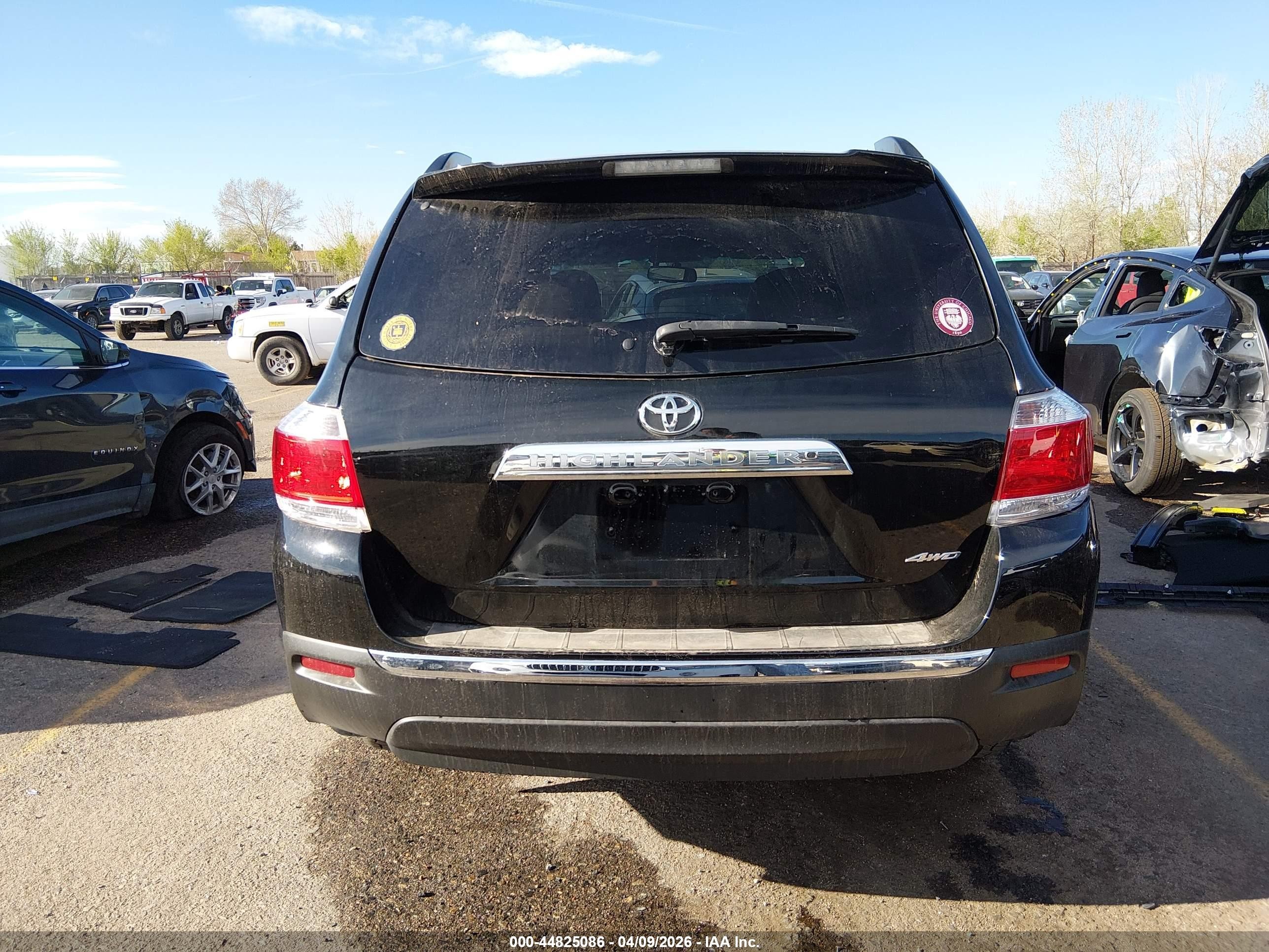 2013 Toyota Highlander Limited V6 Black vin: 5TDDK3EH3DS178189