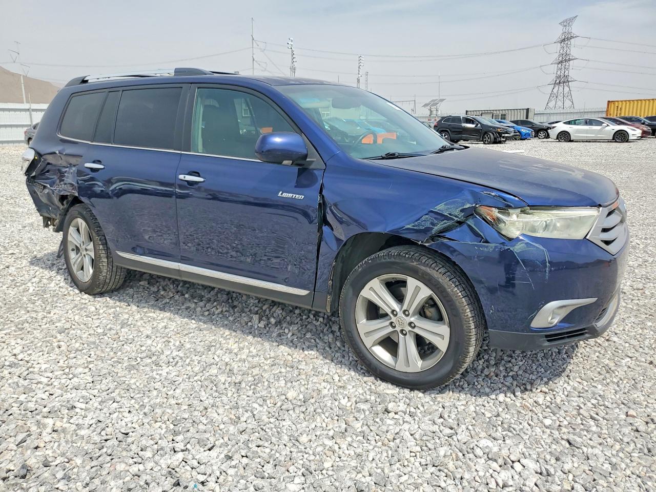 2013 Toyota Highlander Limited Blue vin: 5TDDK3EH3DS205052