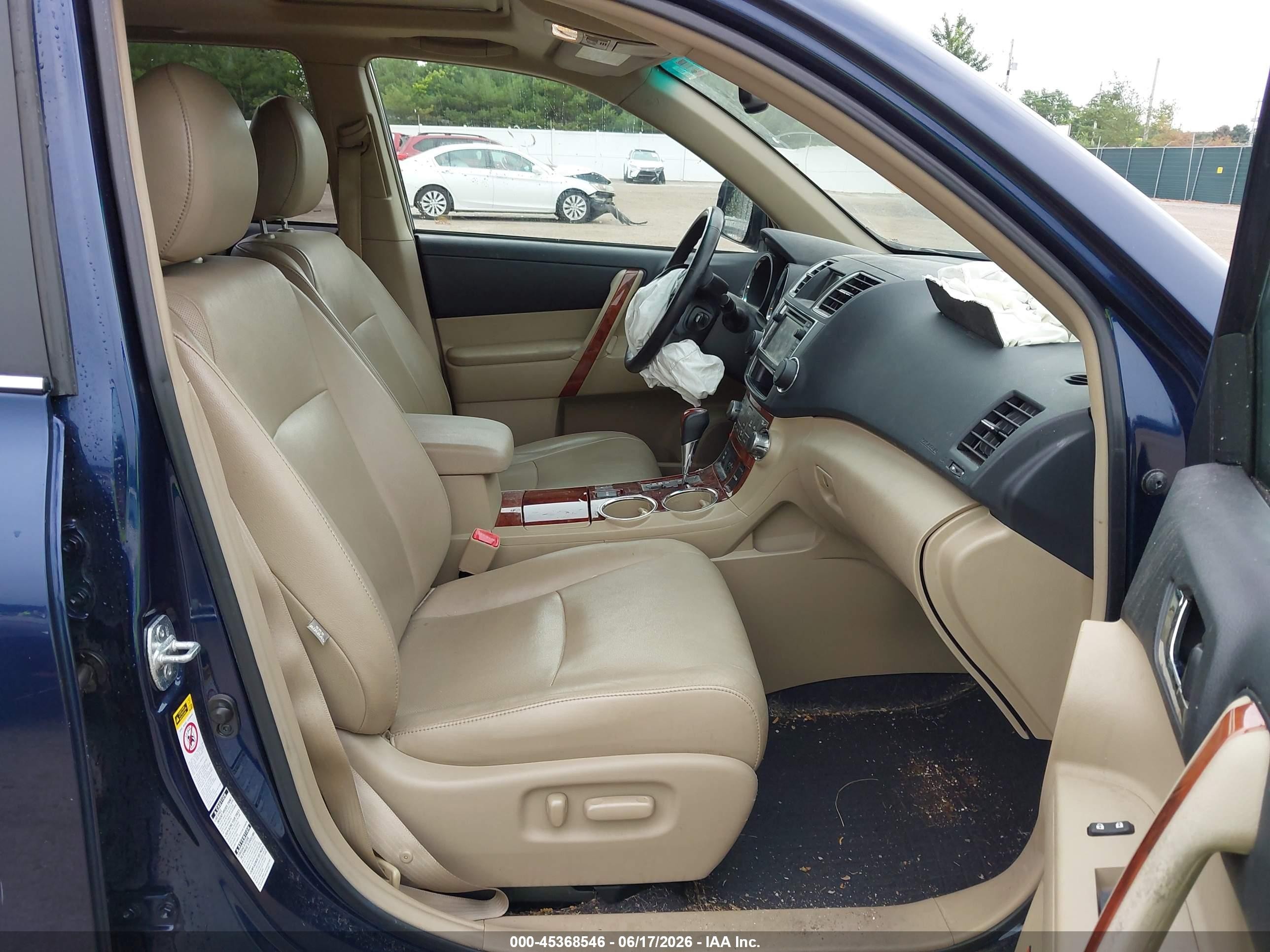 2013 Toyota Highlander Limited V6 Blue vin: 5TDDK3EH3DS227763