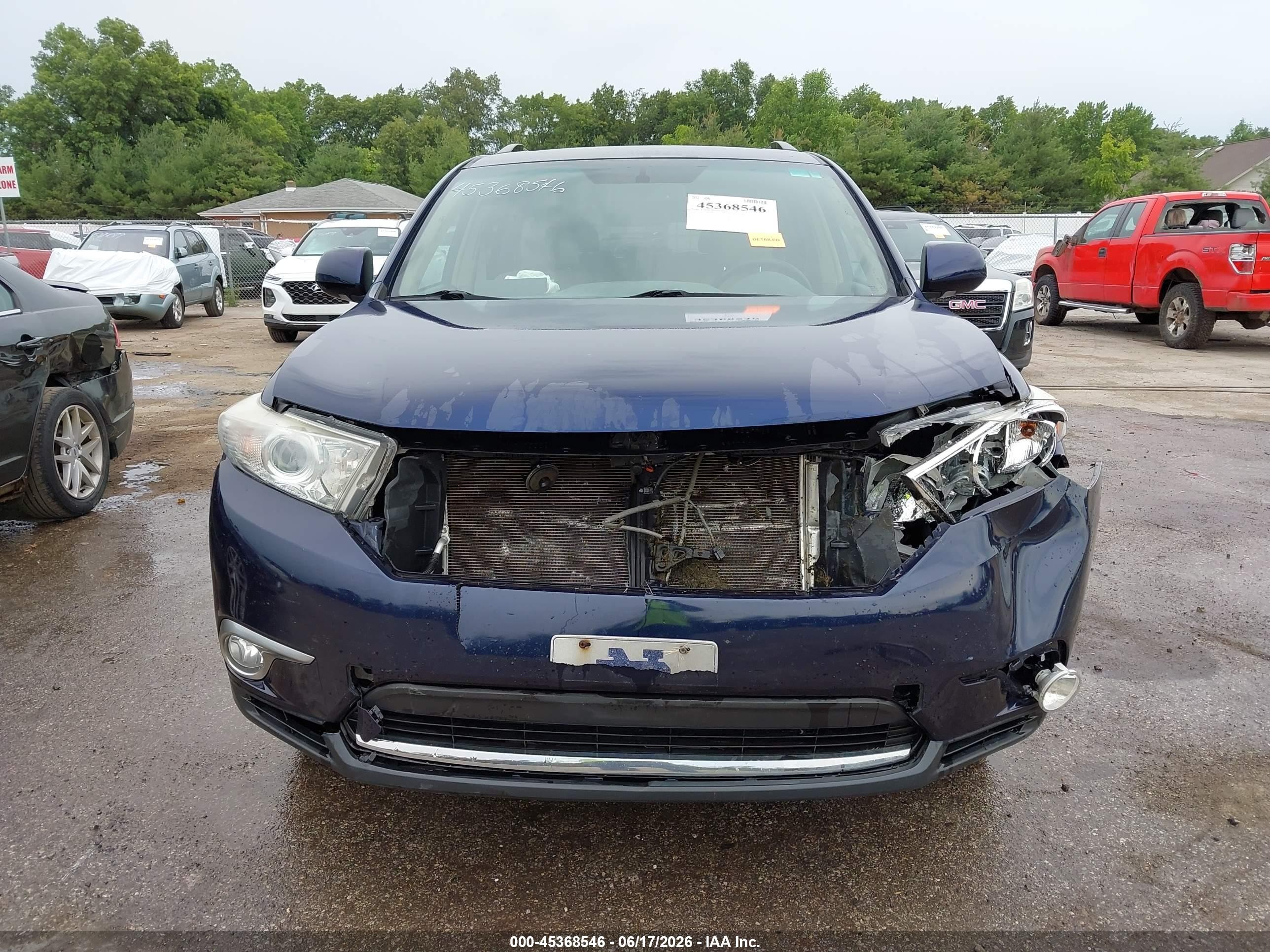 2013 Toyota Highlander Limited V6 Blue vin: 5TDDK3EH3DS227763
