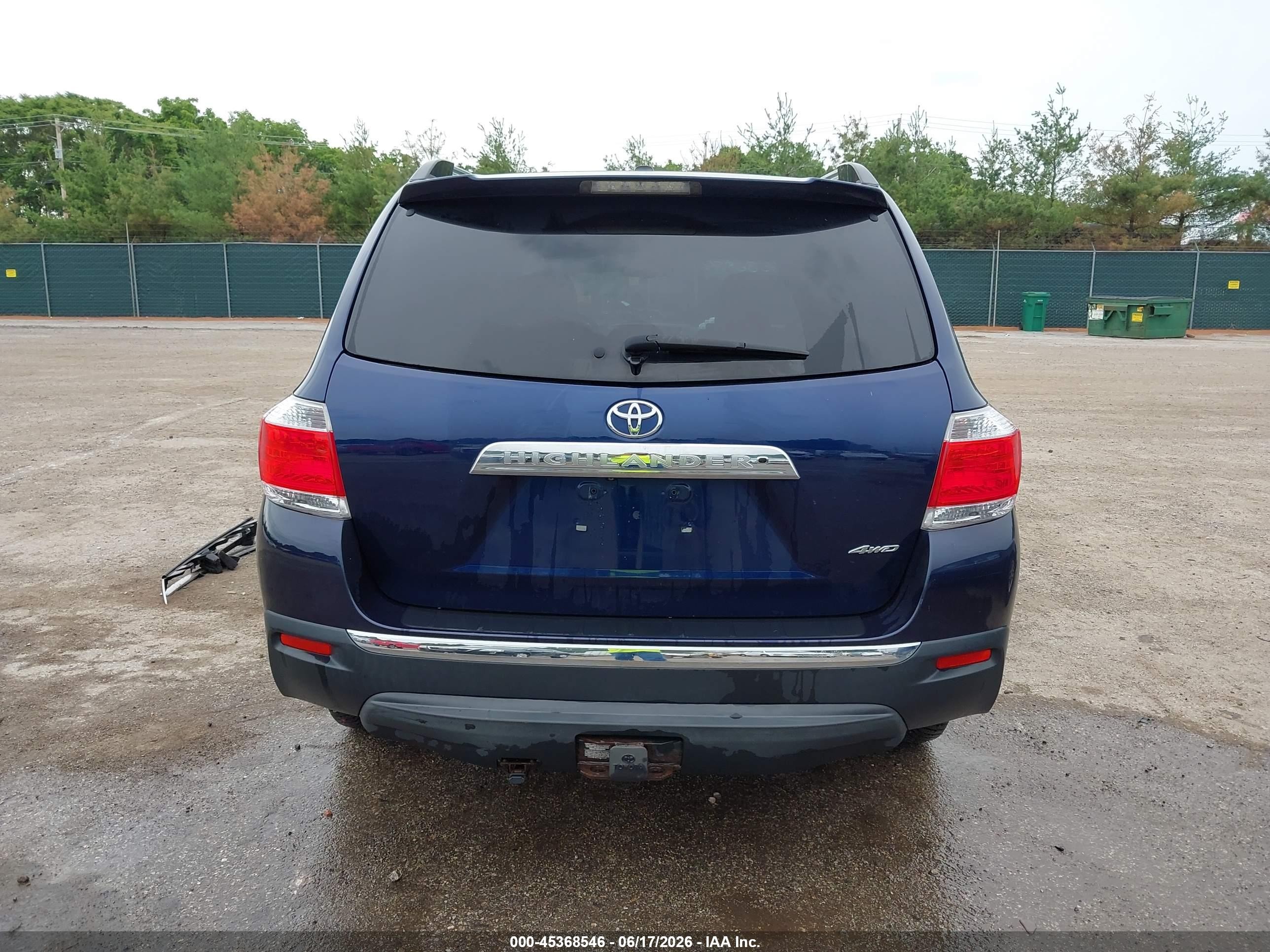 2013 Toyota Highlander Limited V6 Blue vin: 5TDDK3EH3DS227763