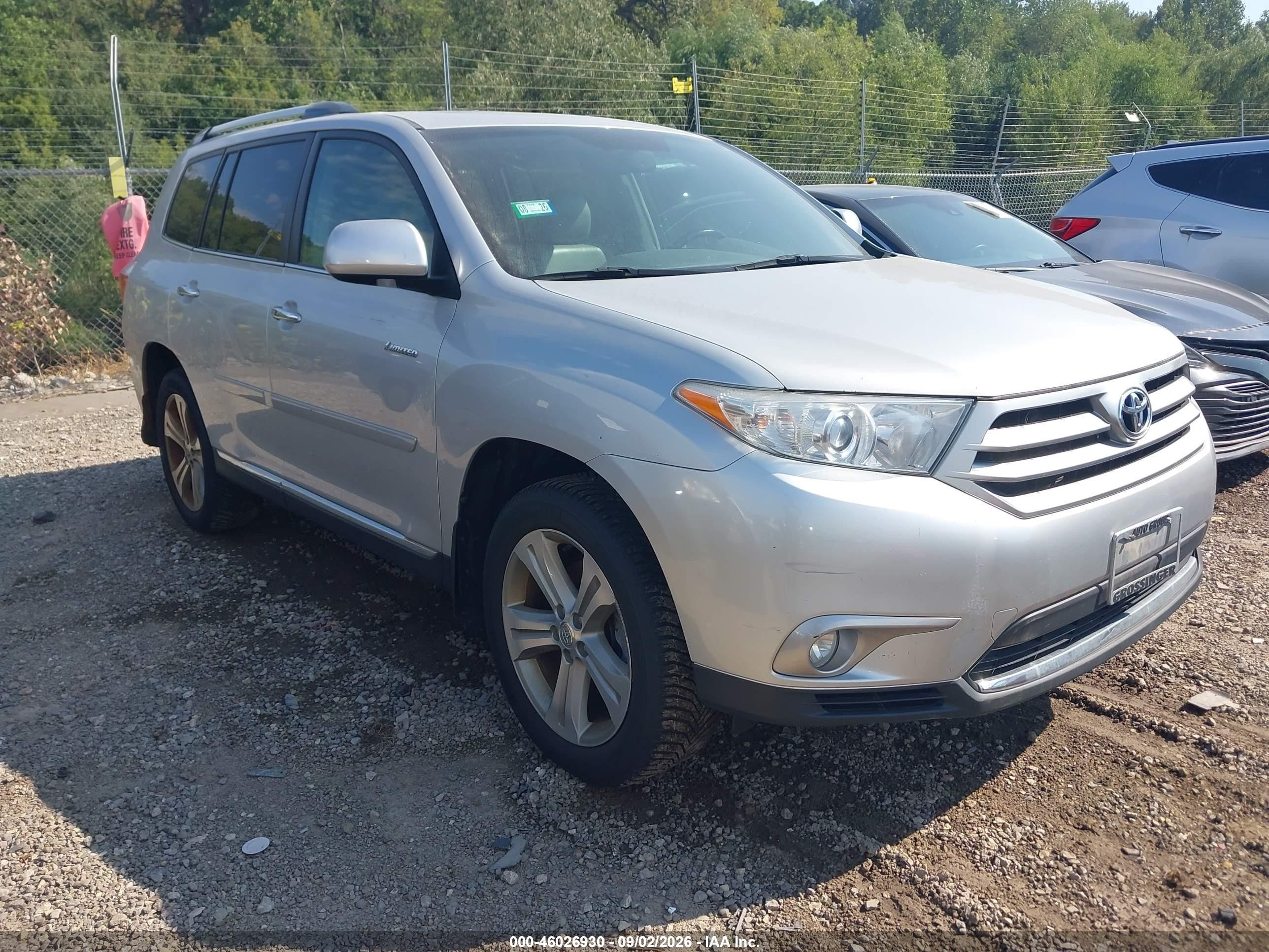 2013 Toyota Highlander Limited V6 Silver vin: 5TDDK3EH3DS235121