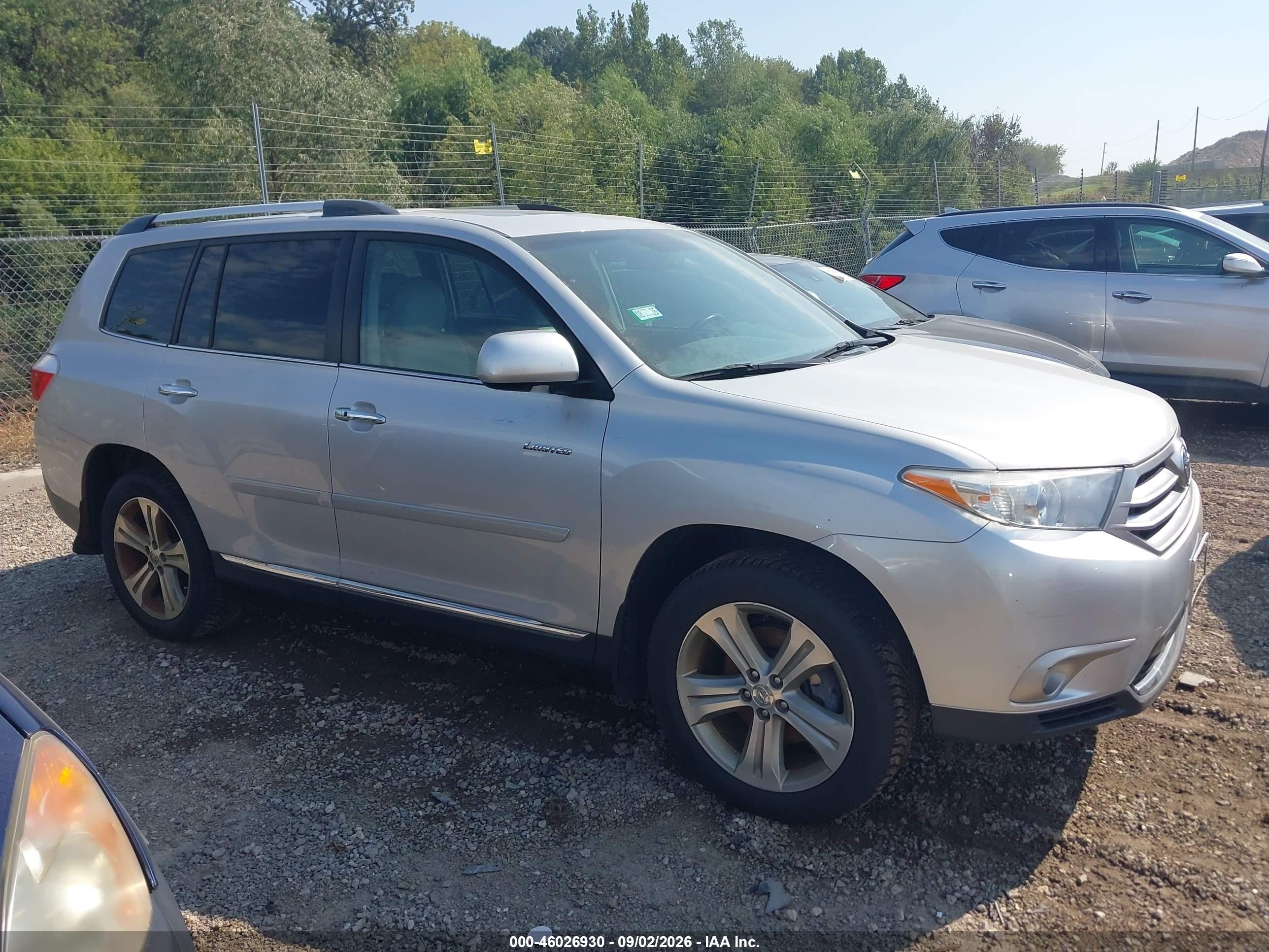 2013 Toyota Highlander Limited V6 Silver vin: 5TDDK3EH3DS235121