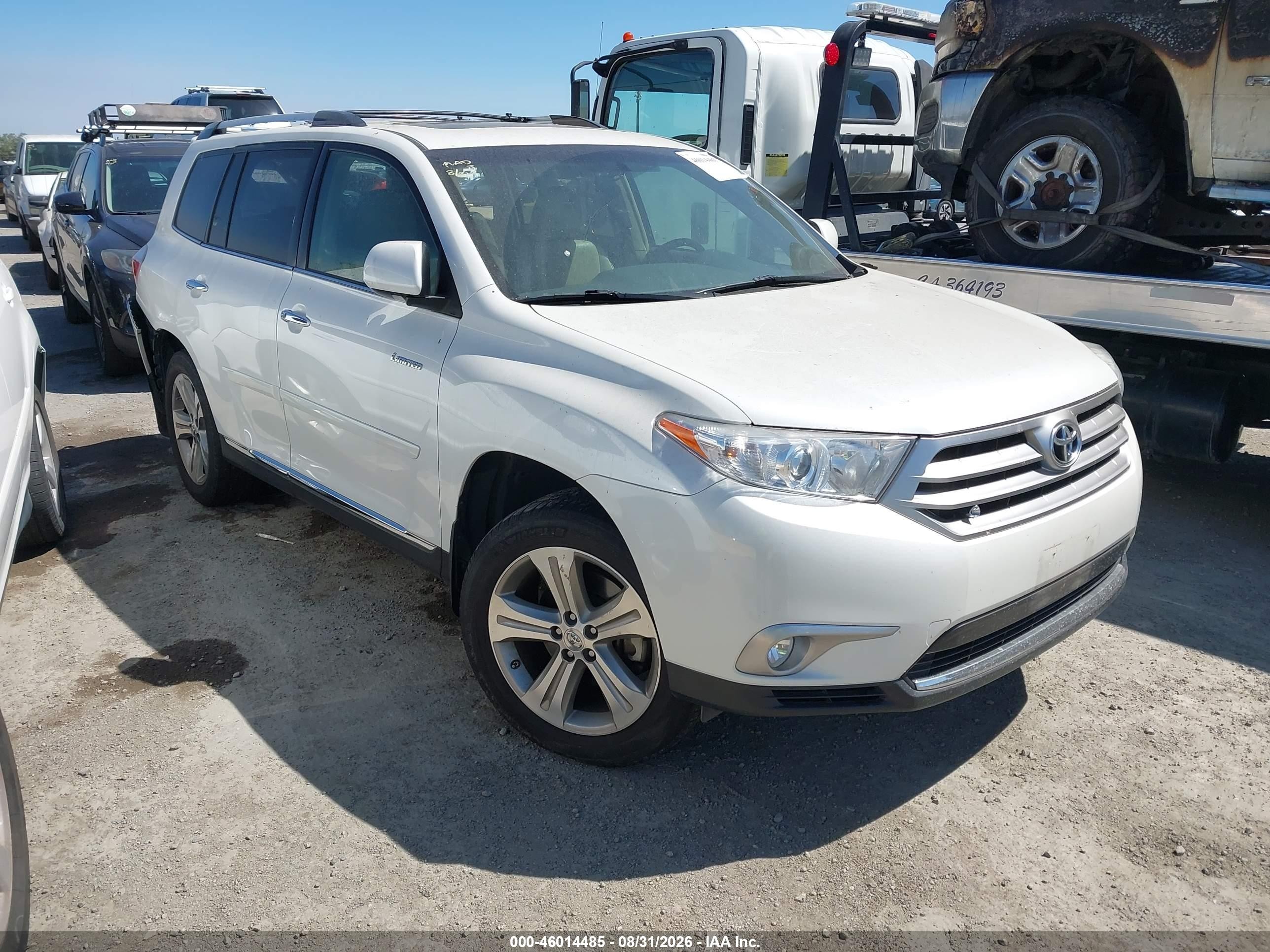2013 Toyota Highlander Limited V6 Белый vin: 5TDDK3EH3DS259130