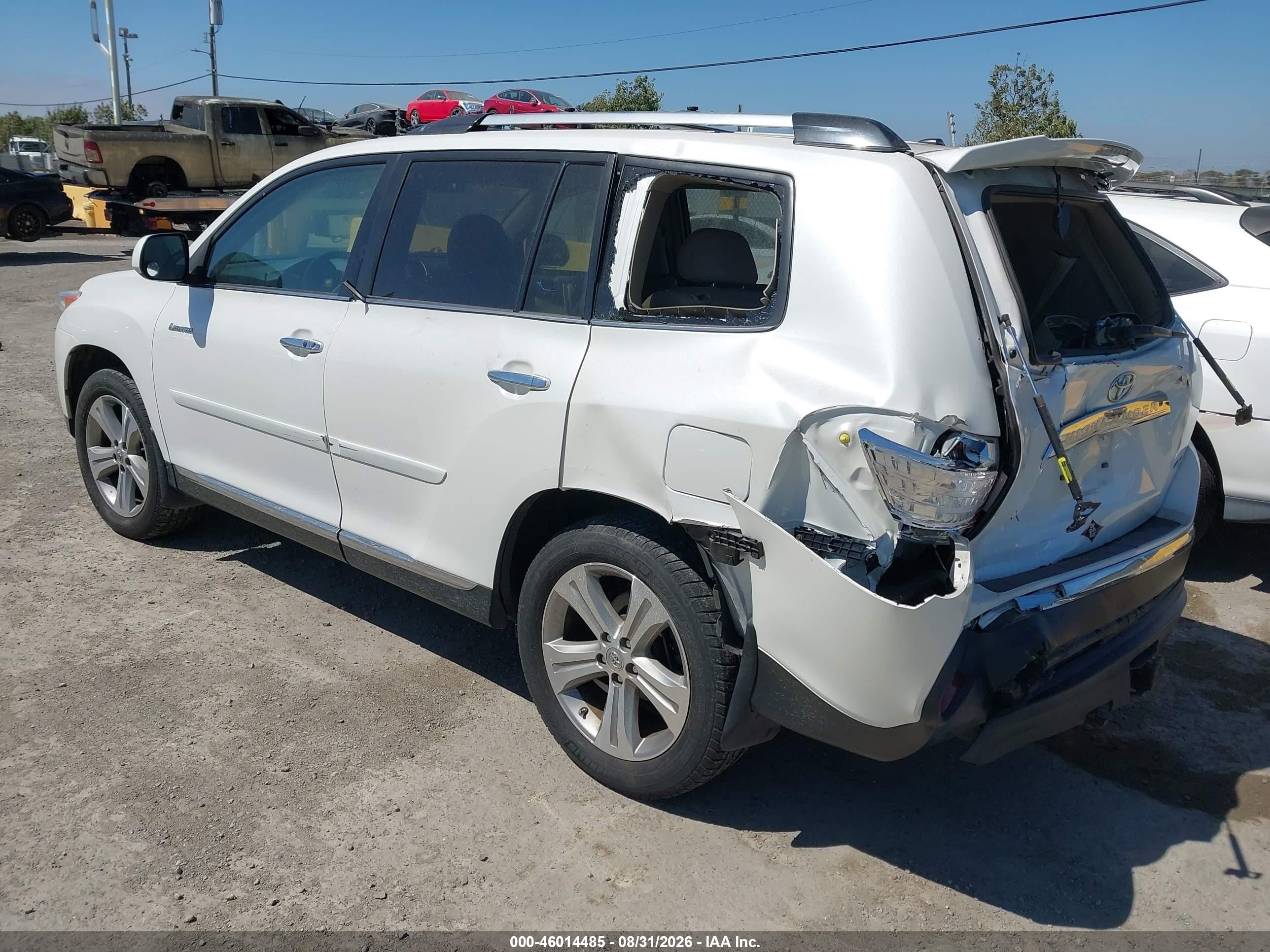 2013 Toyota Highlander Limited V6 Белый vin: 5TDDK3EH3DS259130