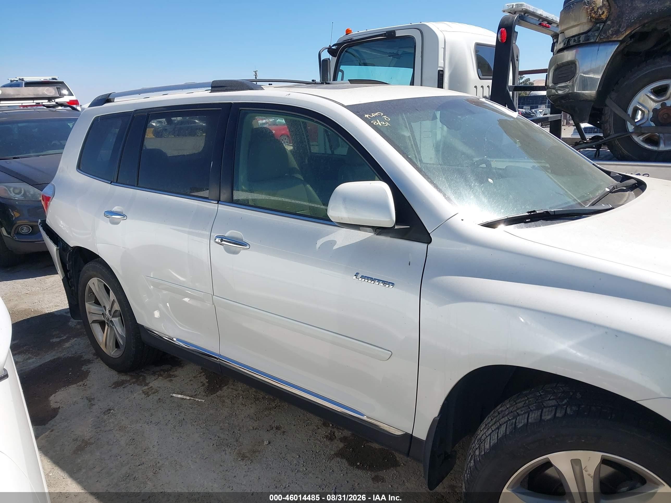 2013 Toyota Highlander Limited V6 Белый vin: 5TDDK3EH3DS259130