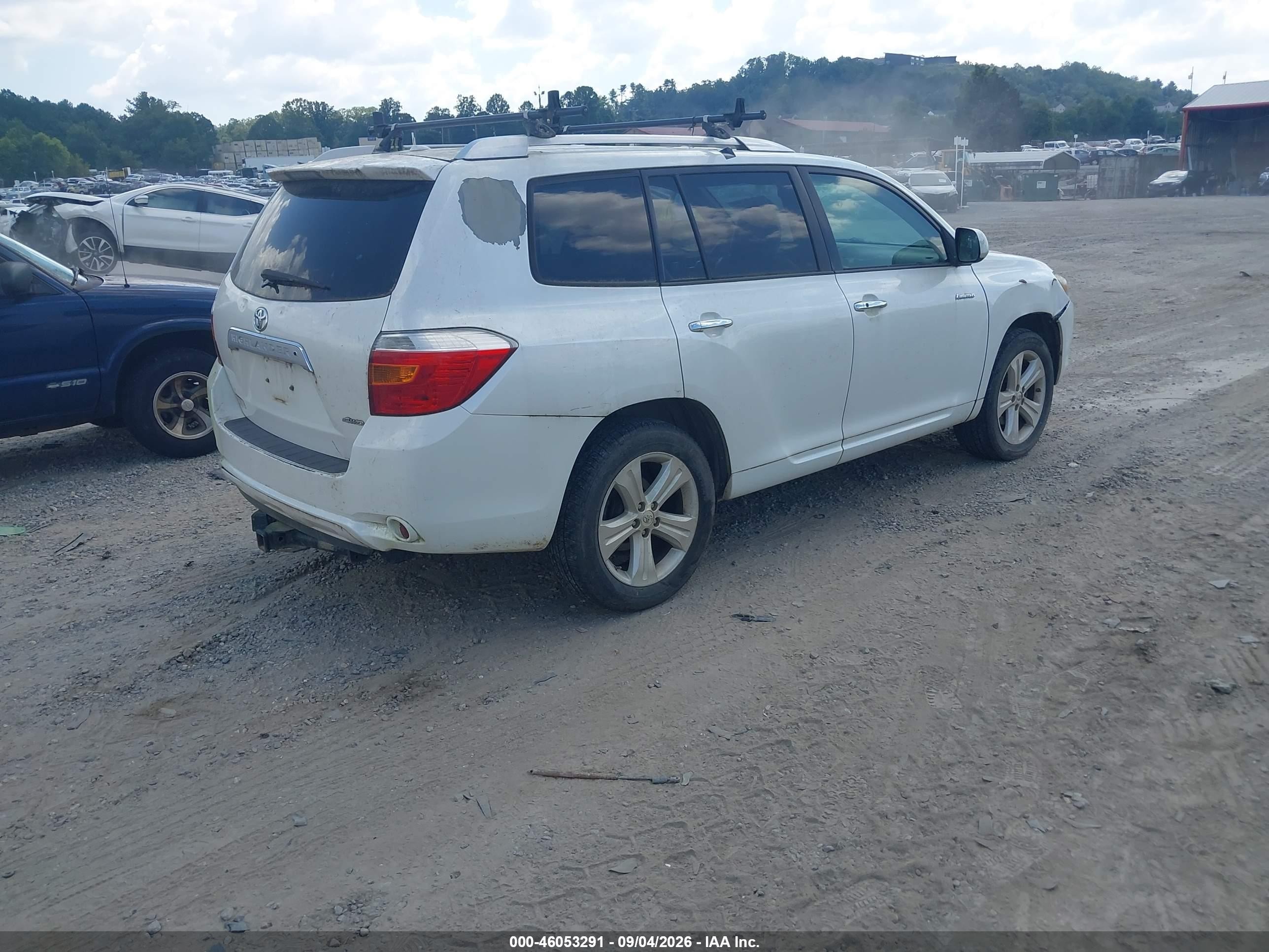 2010 Toyota Highlander Limited V6 White vin: 5TDDK3EH4AS004644