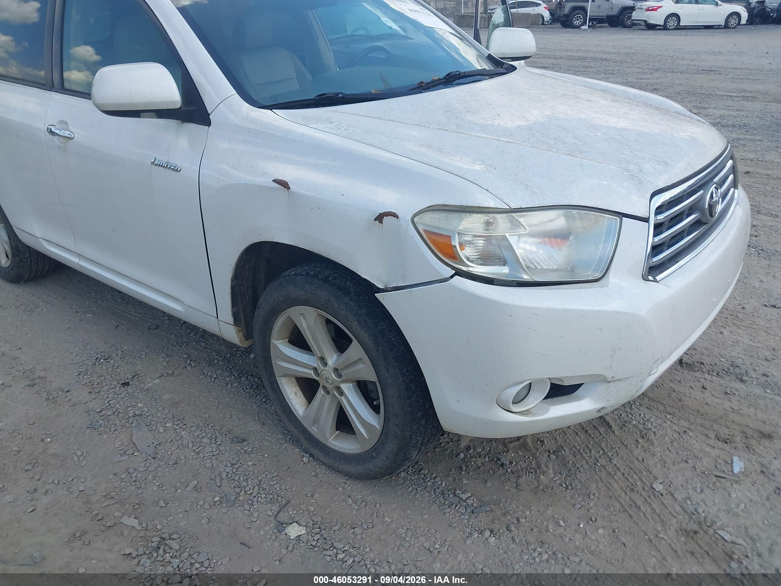 2010 Toyota Highlander Limited V6 White vin: 5TDDK3EH4AS004644