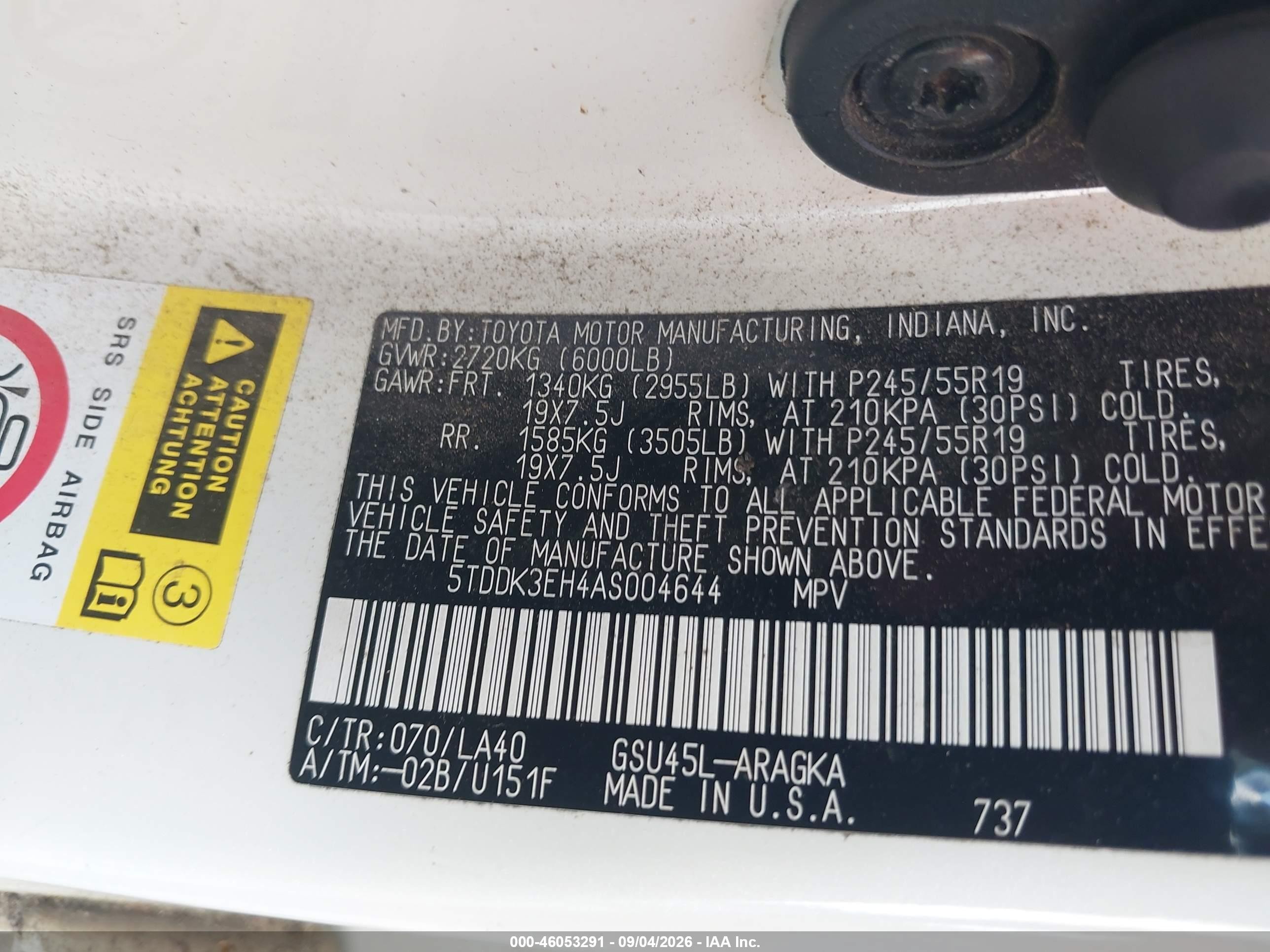 2010 Toyota Highlander Limited V6 White vin: 5TDDK3EH4AS004644