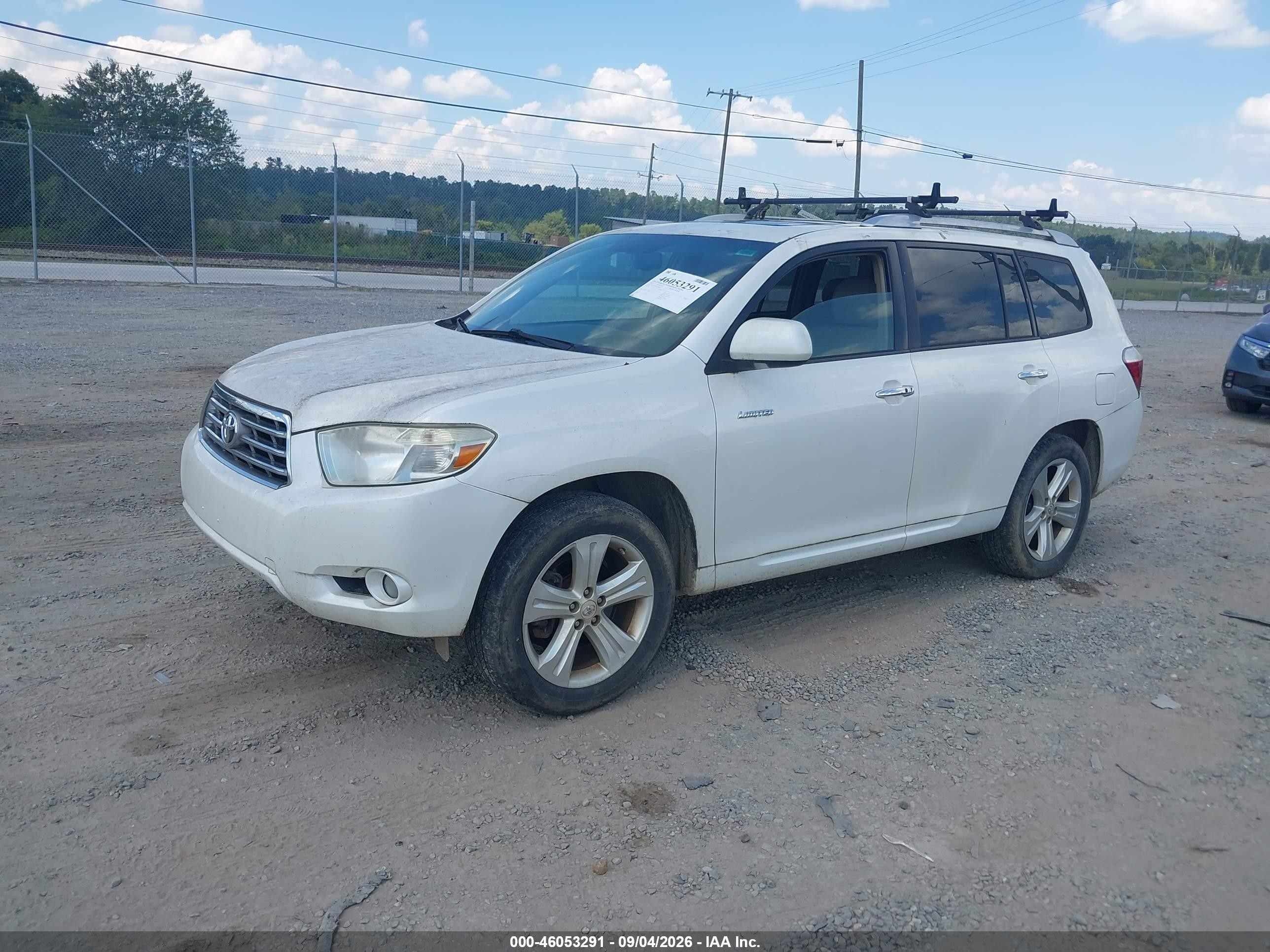 2010 Toyota Highlander Limited V6 White vin: 5TDDK3EH4AS004644