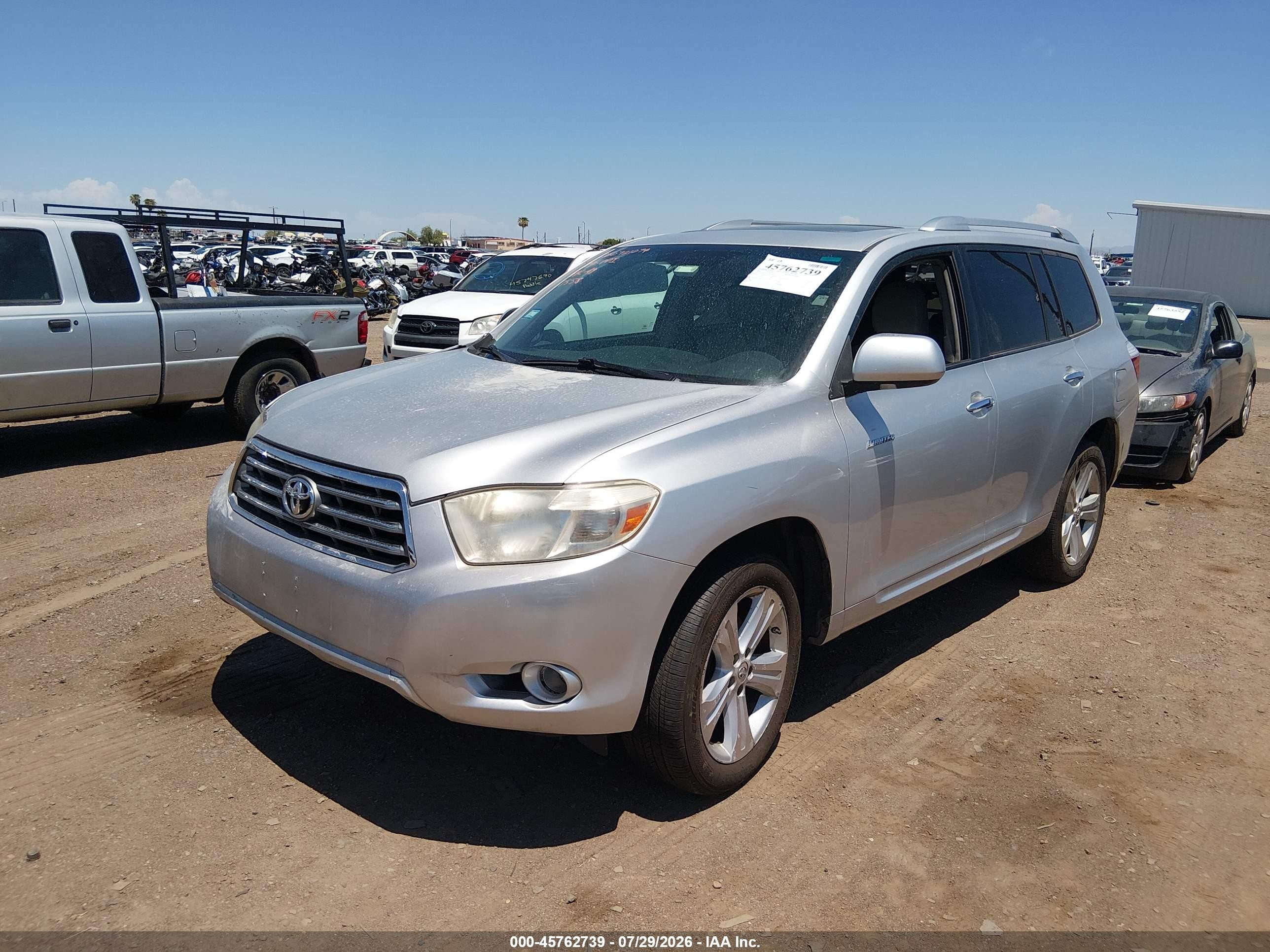 2010 Toyota Highlander Limited V6 Серебряный vin: 5TDDK3EH4AS007558
