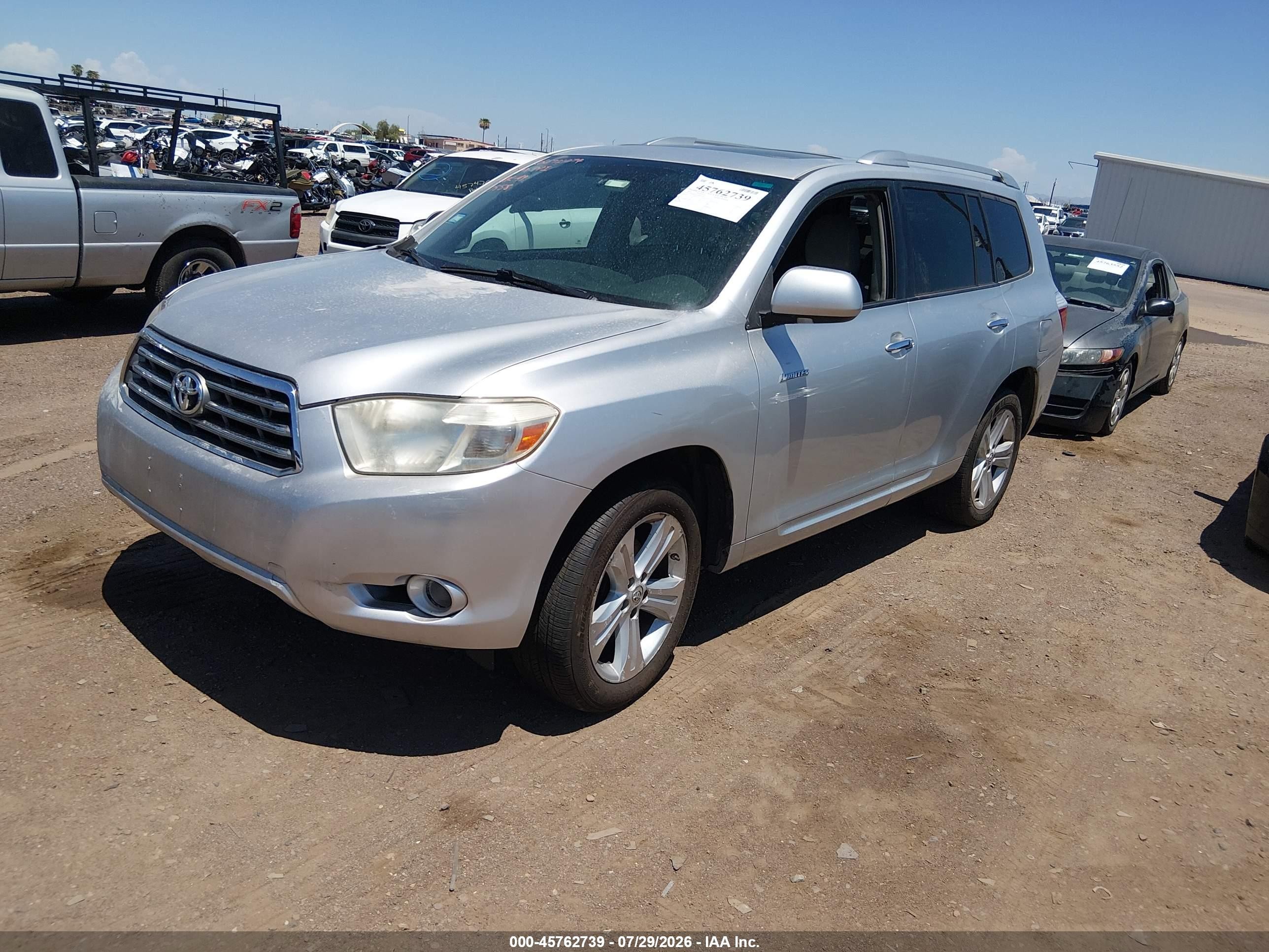 2010 Toyota Highlander Limited V6 Серебряный vin: 5TDDK3EH4AS007558