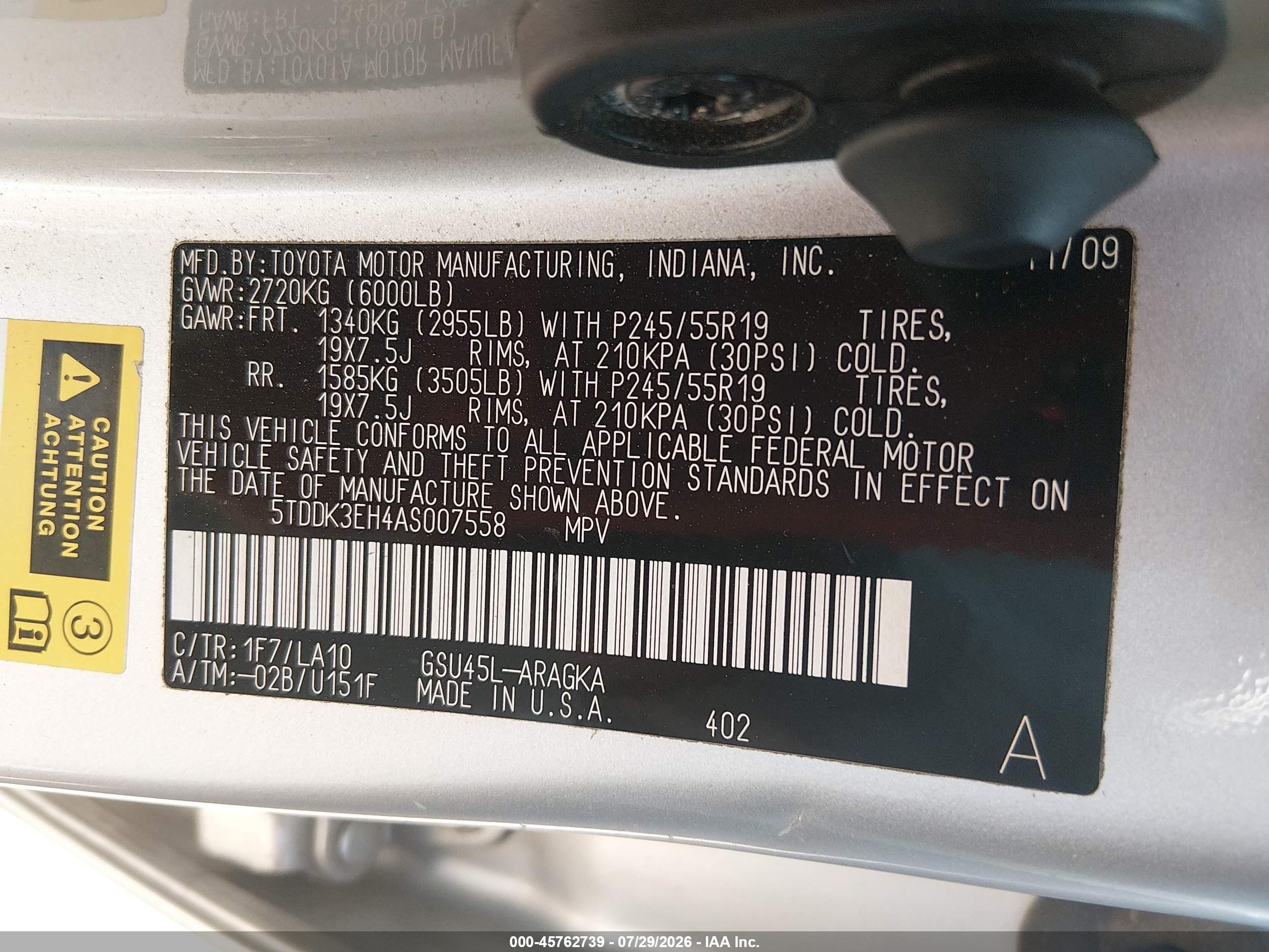 2010 Toyota Highlander Limited V6 Серебряный vin: 5TDDK3EH4AS007558