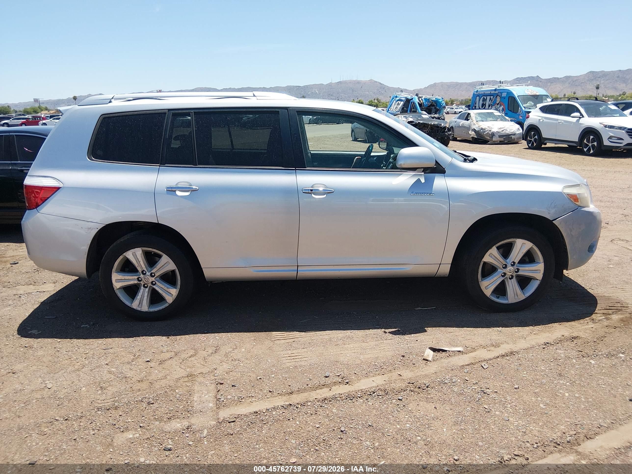 2010 Toyota Highlander Limited V6 Серебряный vin: 5TDDK3EH4AS007558