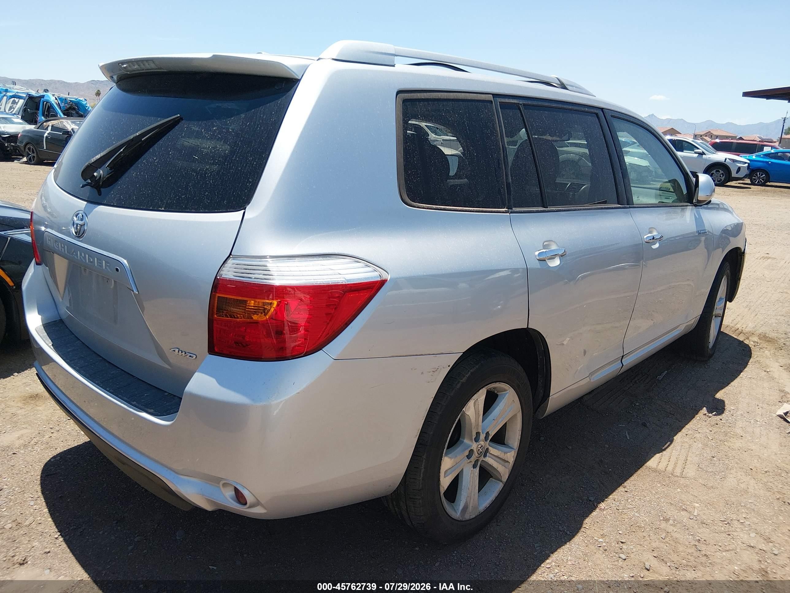2010 Toyota Highlander Limited V6 Серебряный vin: 5TDDK3EH4AS007558